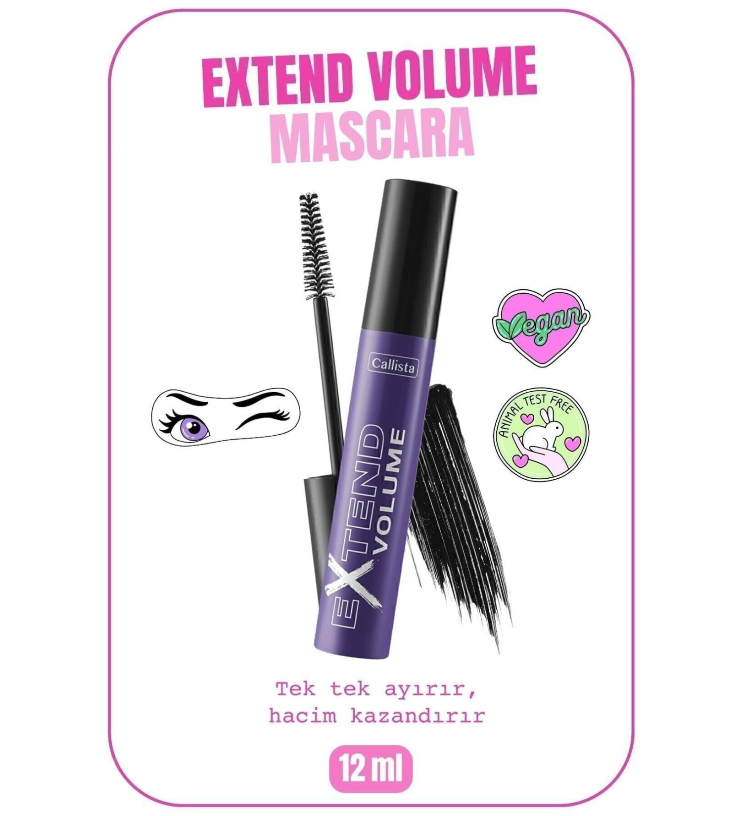Callista Extend Volume Volume and Lengthening Effect Mascara - Black - Buy Online on GoSupps.com