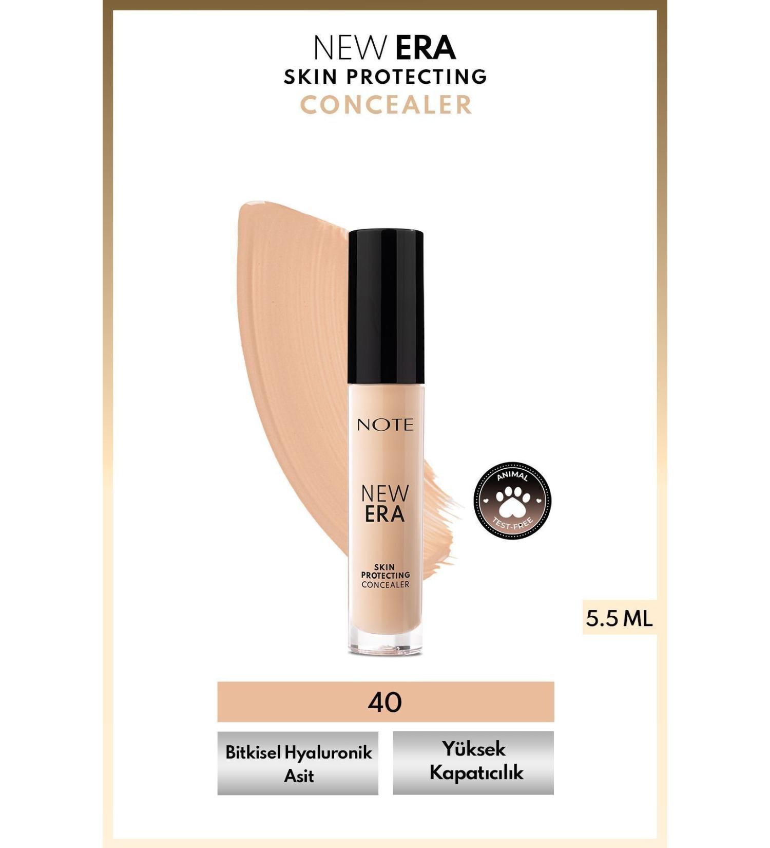 Note Cosmetics New Era Skin Protecting Concealer Dewy Finish Under Eye Concealer - 40 Soft Ivory - Buy Online on GoSupps.com