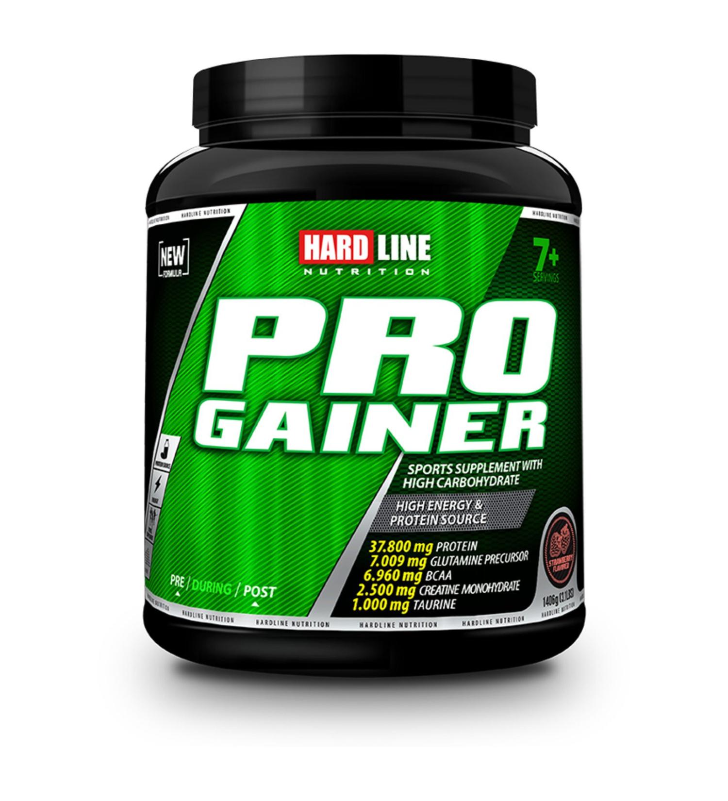 Hardline Progainer Strawberry Flavored 1406 gr Carbohydrate - Buy Online on GoSupps.com