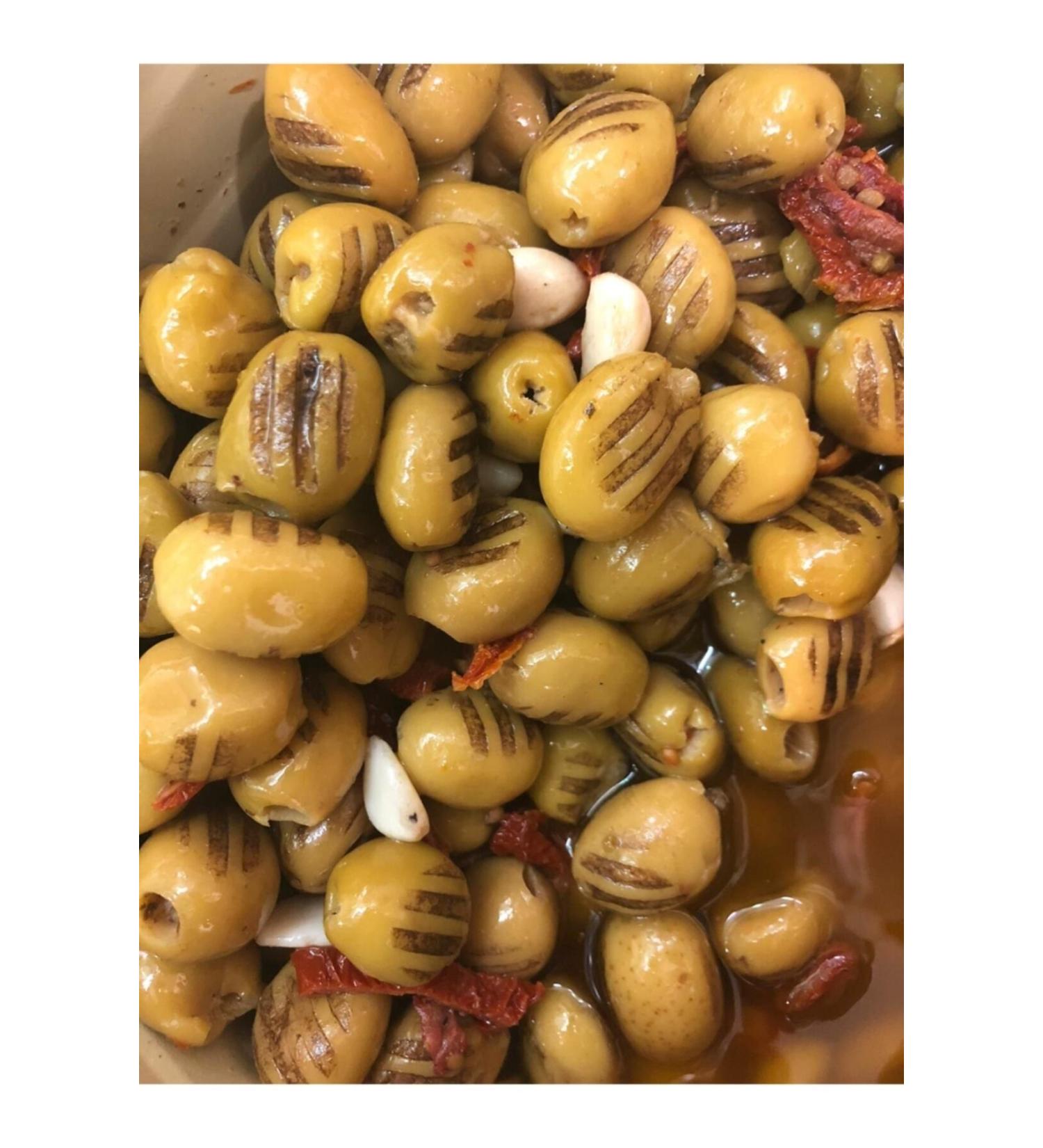 YORULMAZ Grilled Green Olives 500 Gr. (XL)