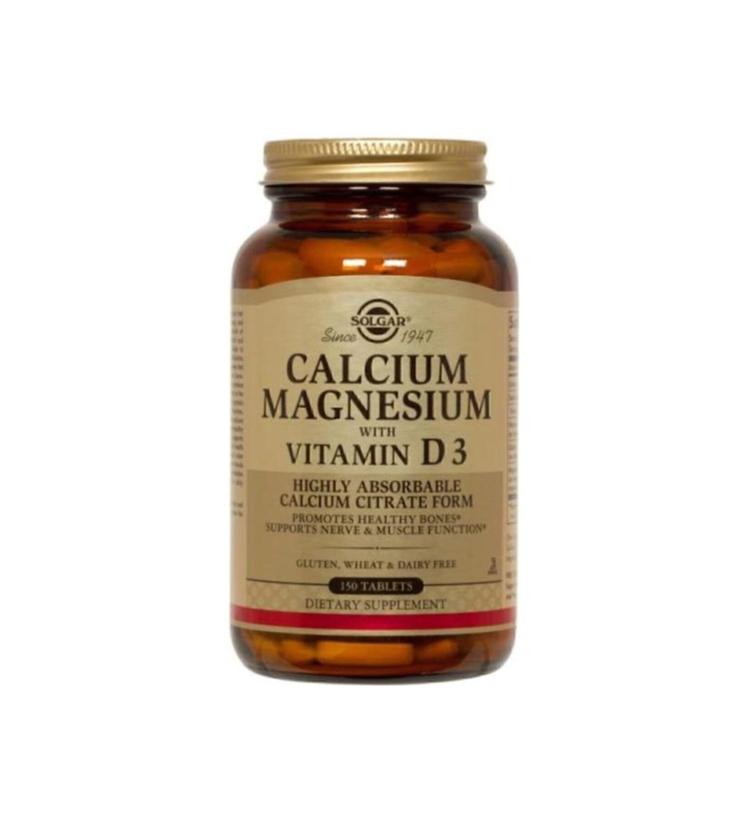 Solgar Calcium Magnesium Vitamin D3 150 Tablets - - Buy Online on GoSupps.com