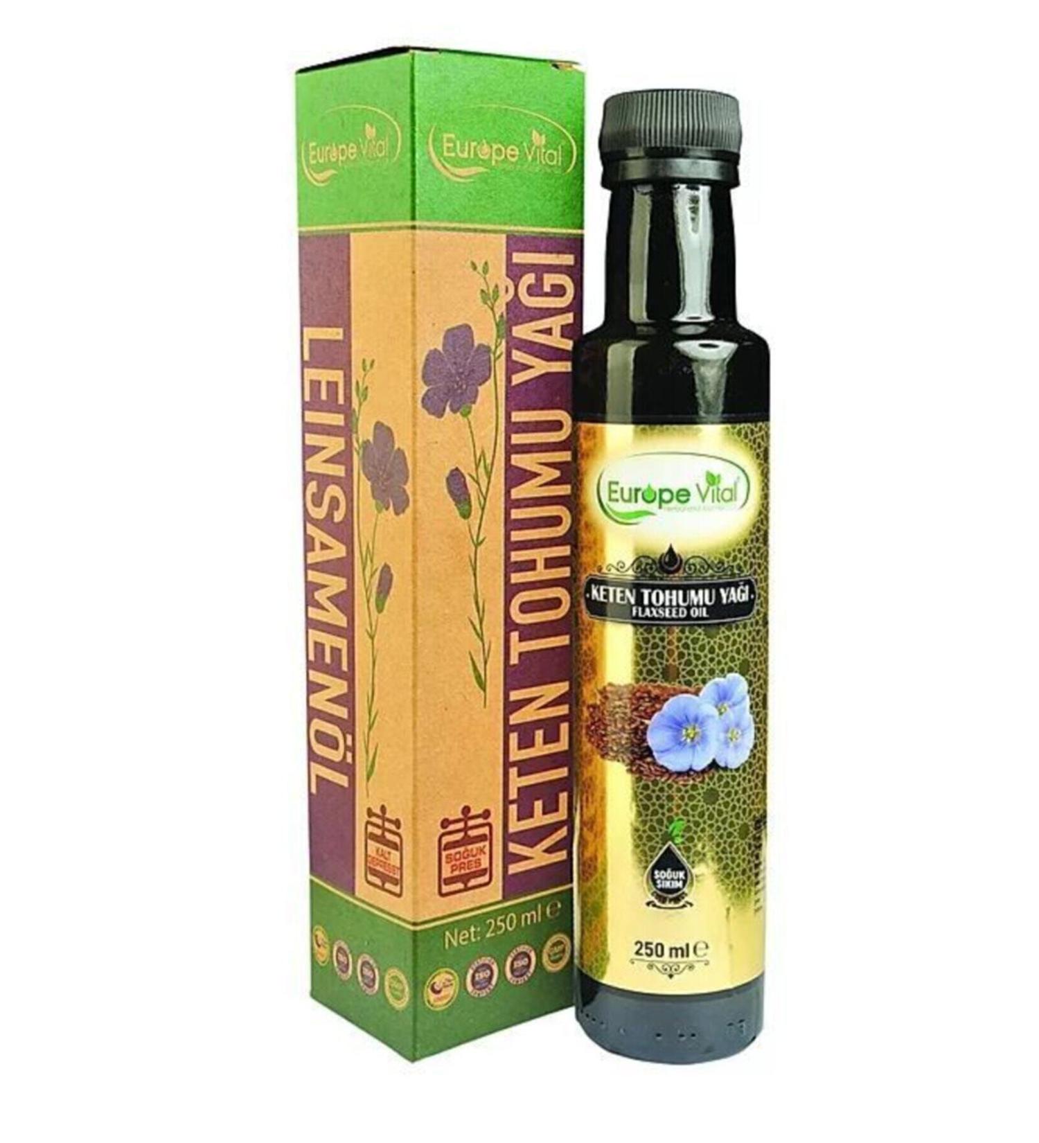 Europe Vital Organic Cold Pressed Linseed Oil 250 ml