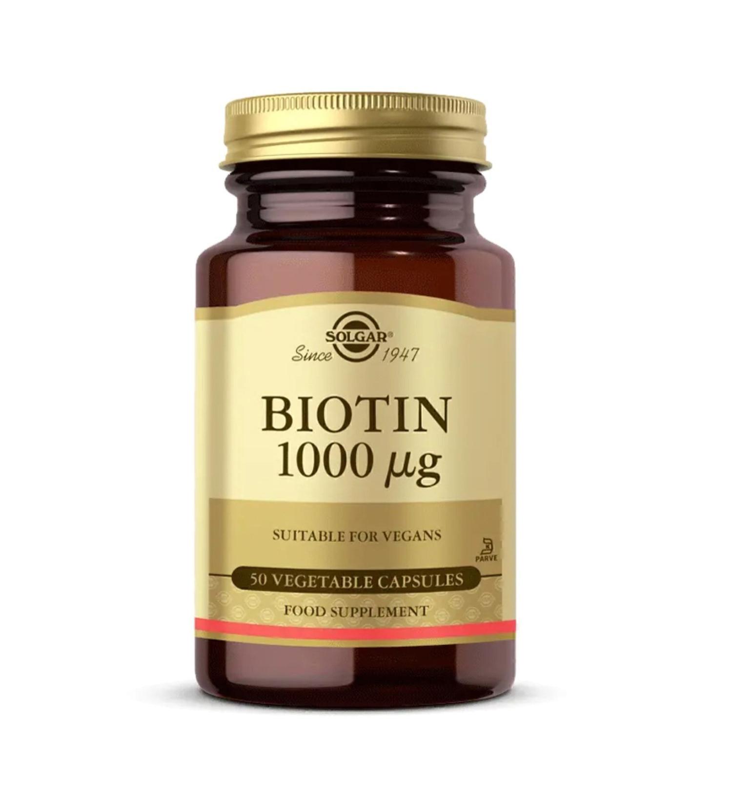 Solgar Biotin 1000 Mcg 50 Capsules