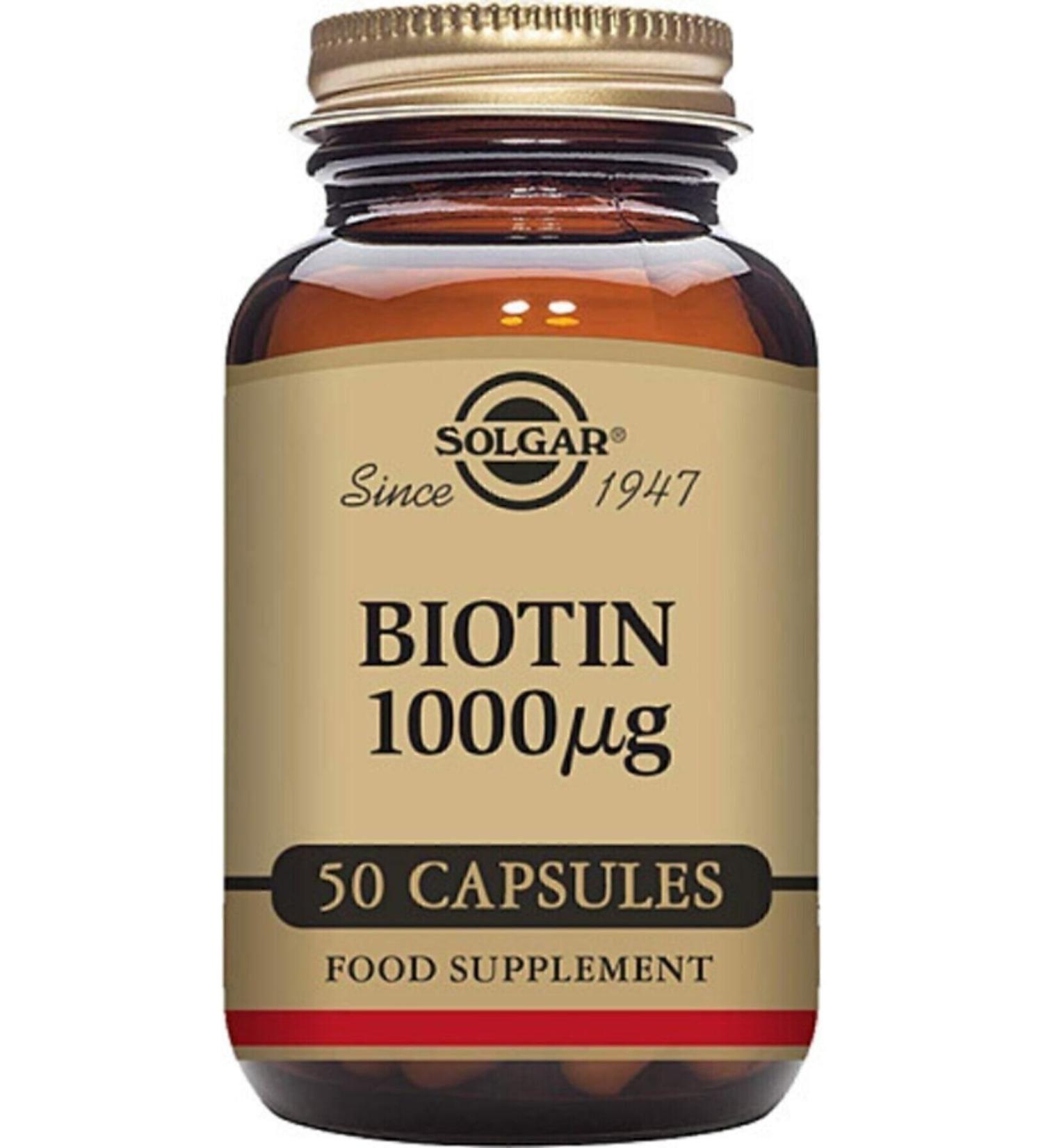 Solgar Biotin 1000 Mcg 50 Capsules