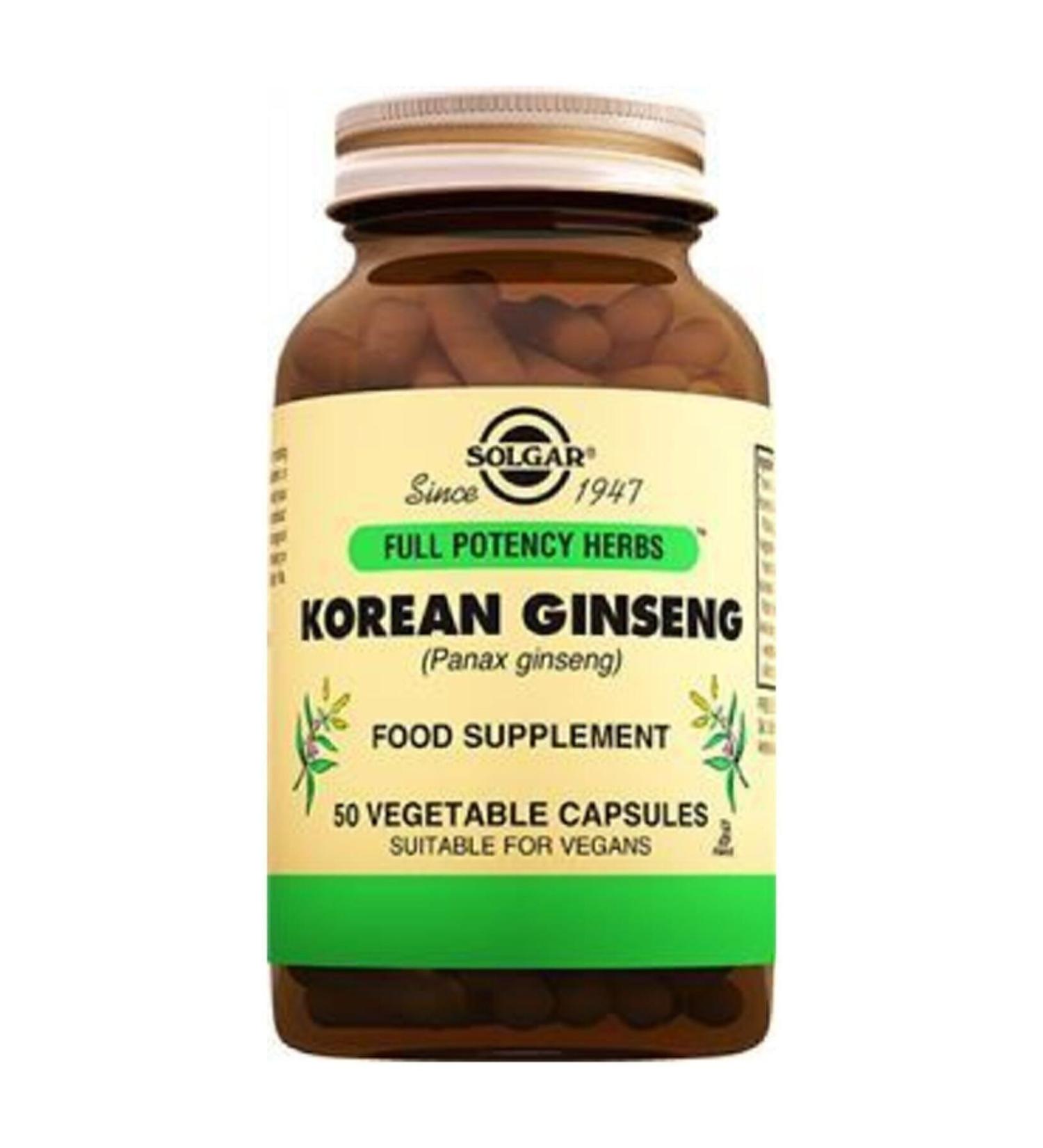 Solgar Korean Ginseng 50 Herbal Capsules