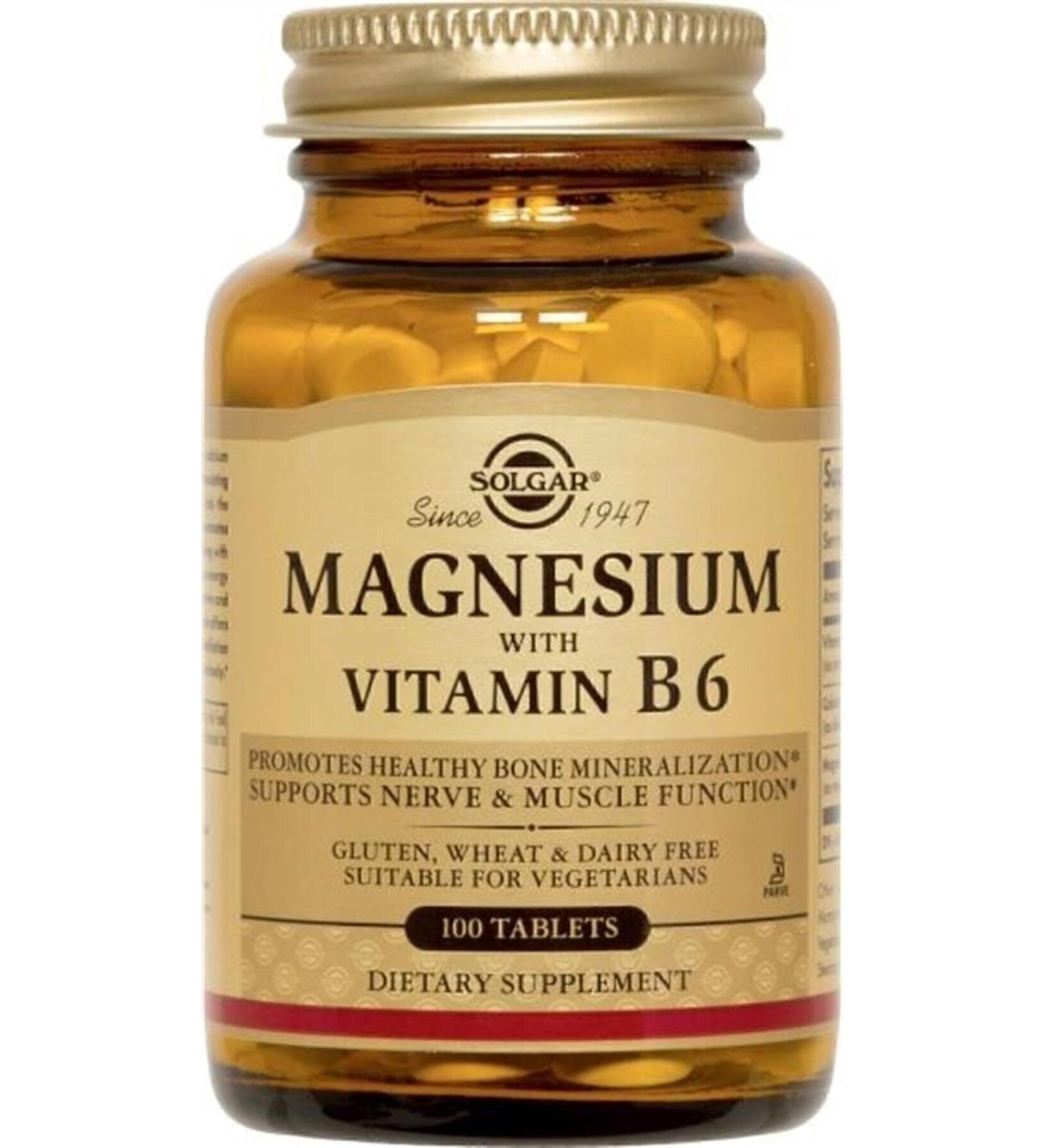 Solgar Magnesium Vitamin B6 100 Tablets