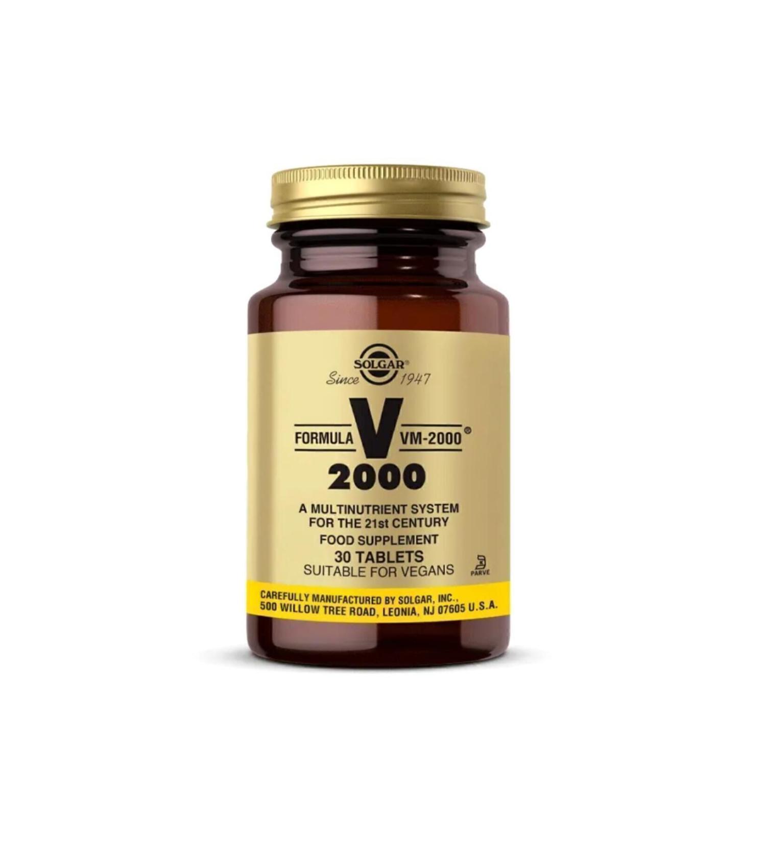 Solgar Vm 2000 30 Tablets Multivitamin
