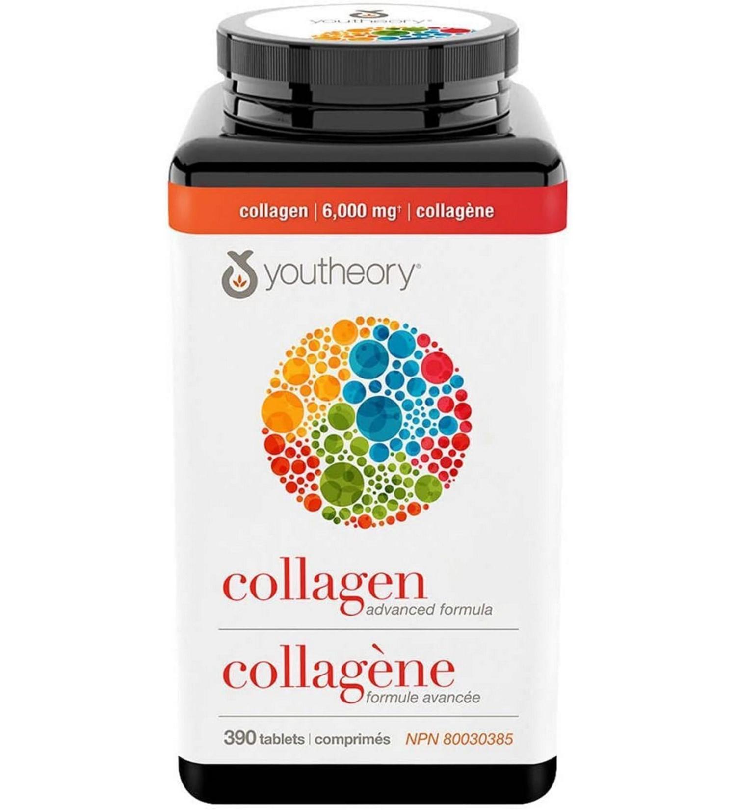 Youtheory Collagen Plus Biotin 390 Tablets Type 1 2 3 Collagen - Buy Online on GoSupps.com
