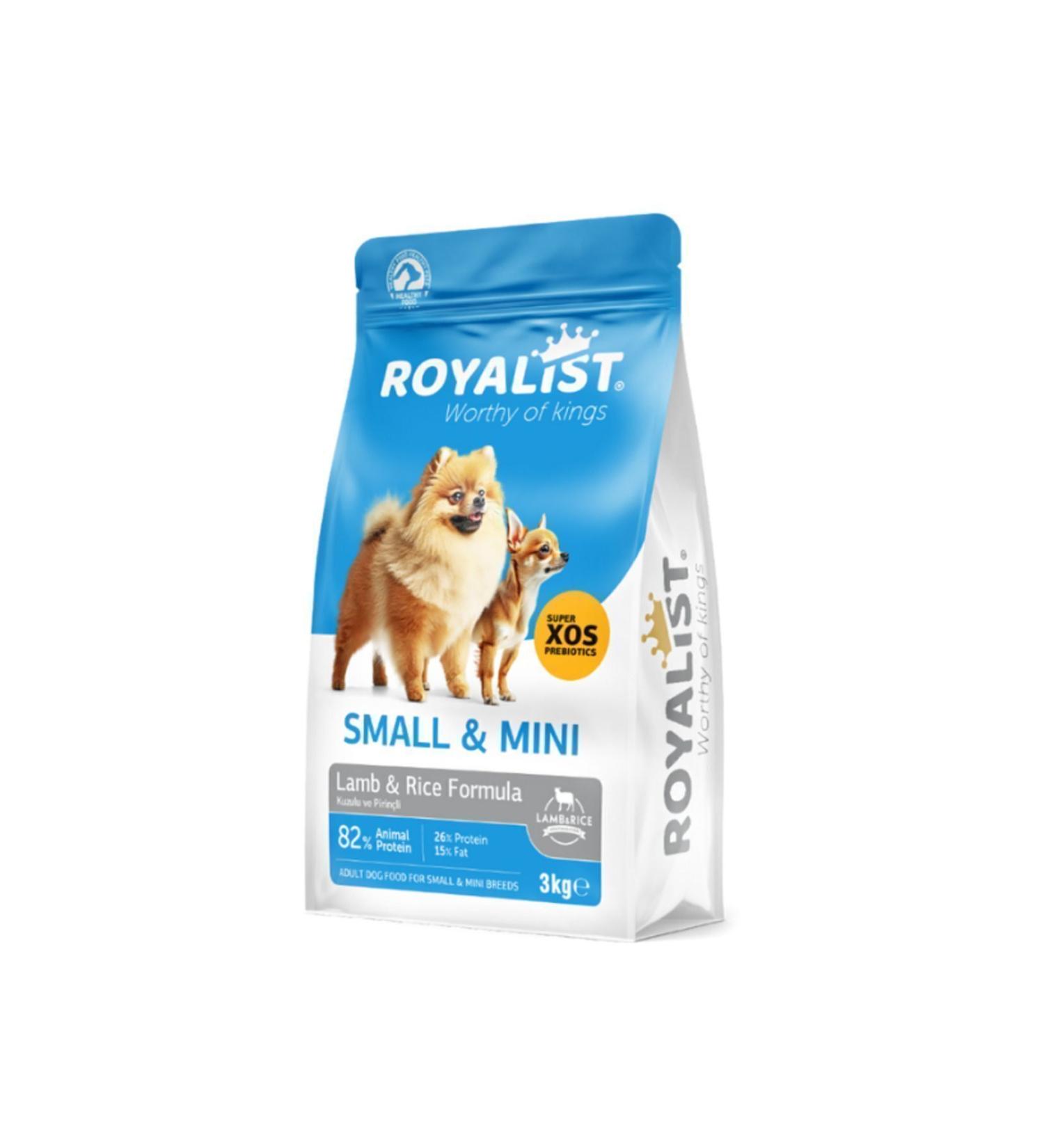 Royalist Small & Mini Lamb Meat Prebiotic Small Grain Adult Dog Food for Small Breed Dogs 3 Kg