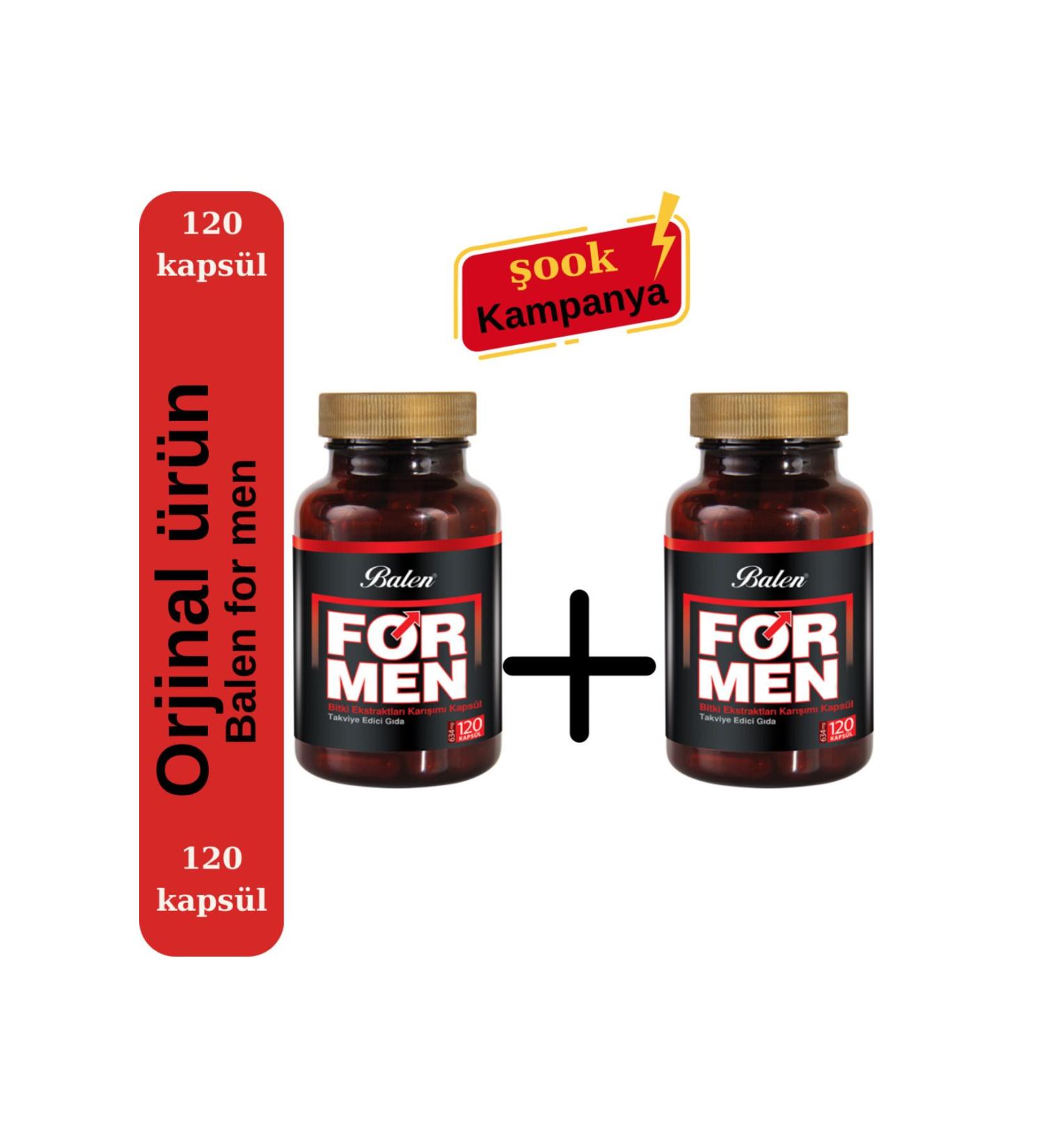 Balen 2 Pieces Formen Tribulus Men's Health 120+120 CAPS.634MG. Balen Double For