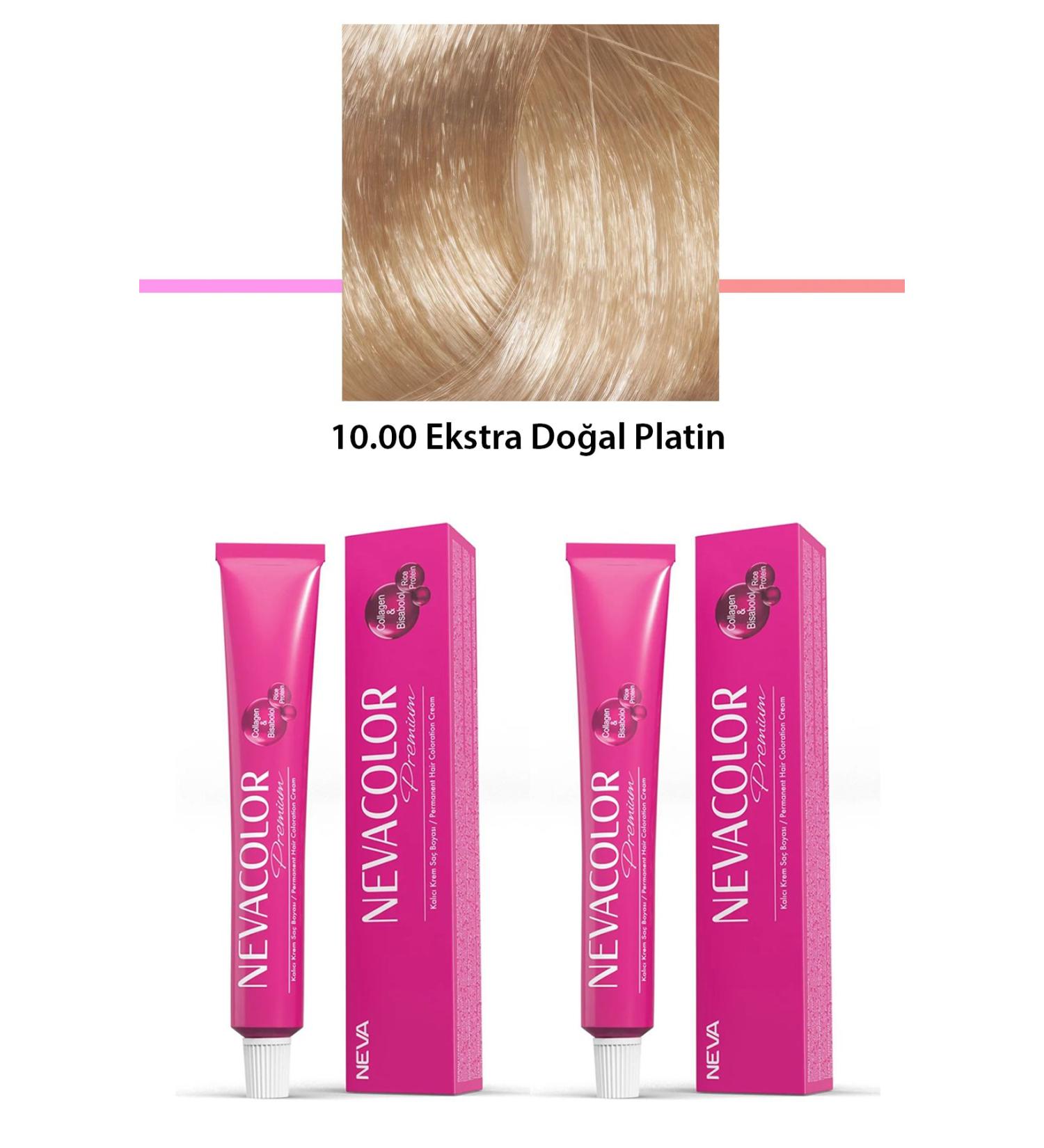 sahb lstore 2 Set Premium 10.00 Extra Natural Platinum - Permanent Cream Hair Dye 2 X 50 g T - SBS6765-6083