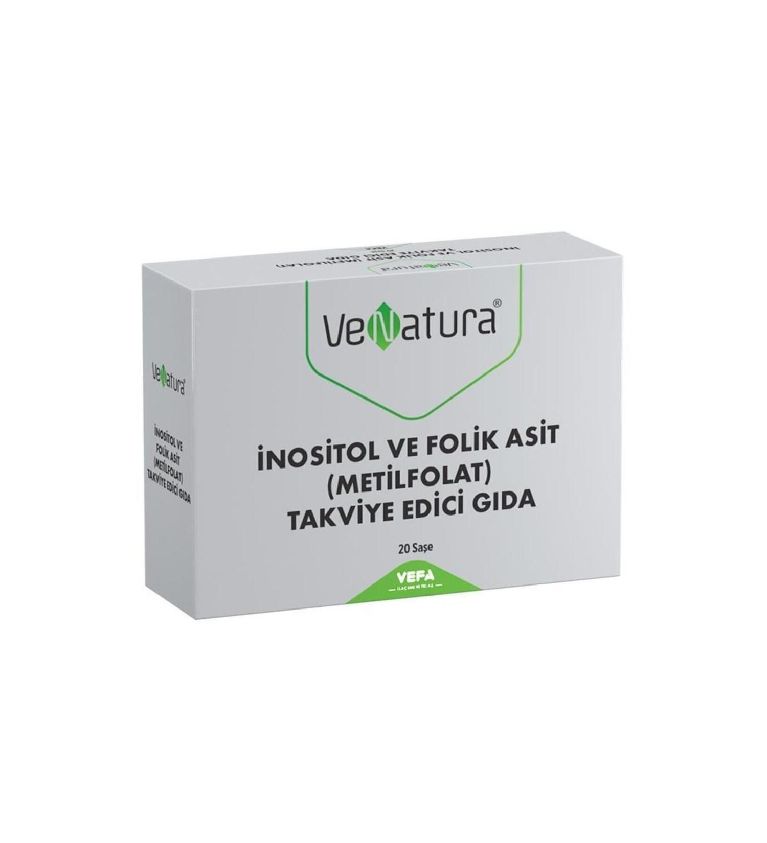 Venatura Inositol And Folic Acid Methylfolate 20 Sachets