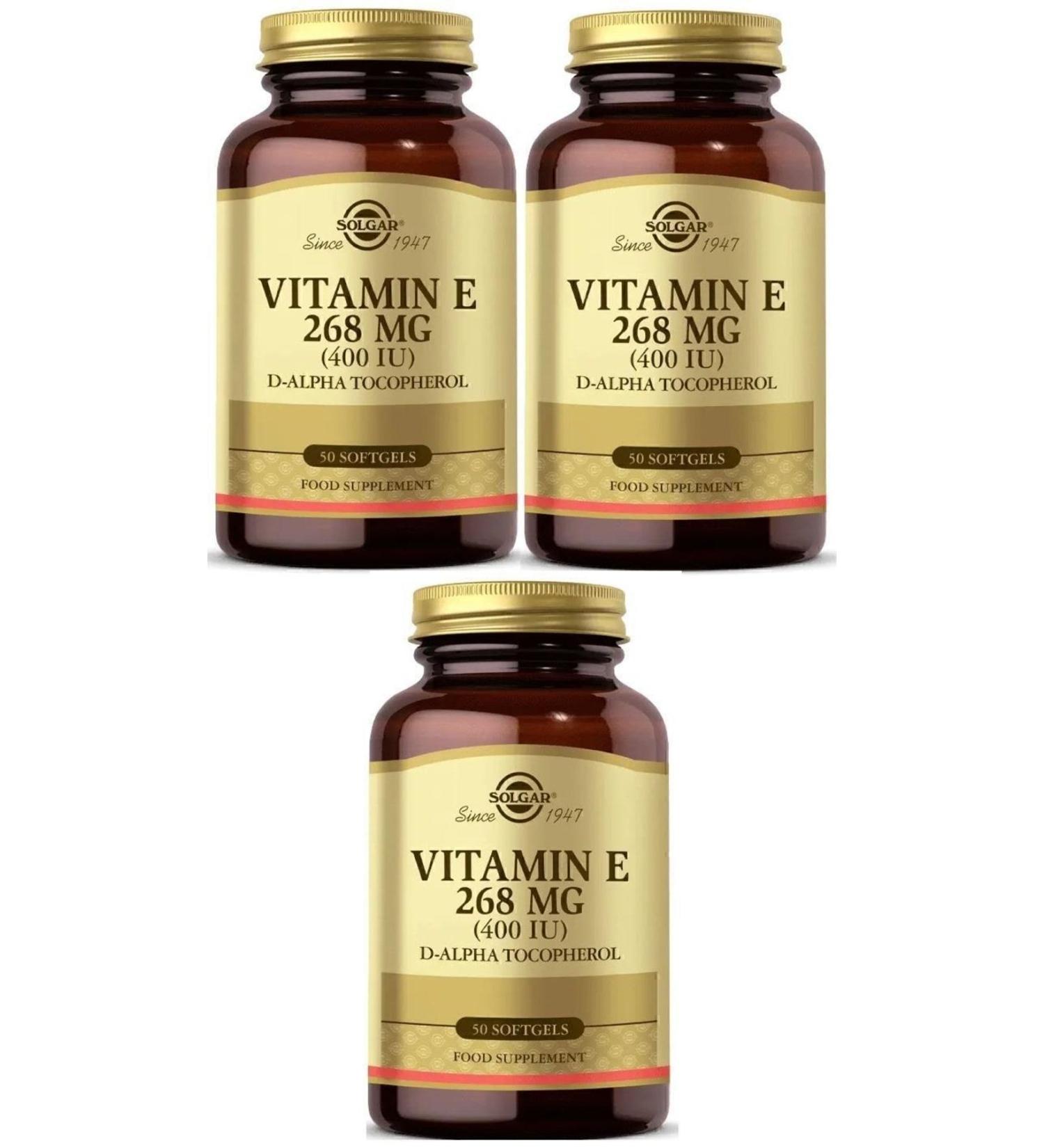 Solgar Vitamin E 400 Iu 50 Capsules 3 Pieces - Buy Online on GoSupps.com