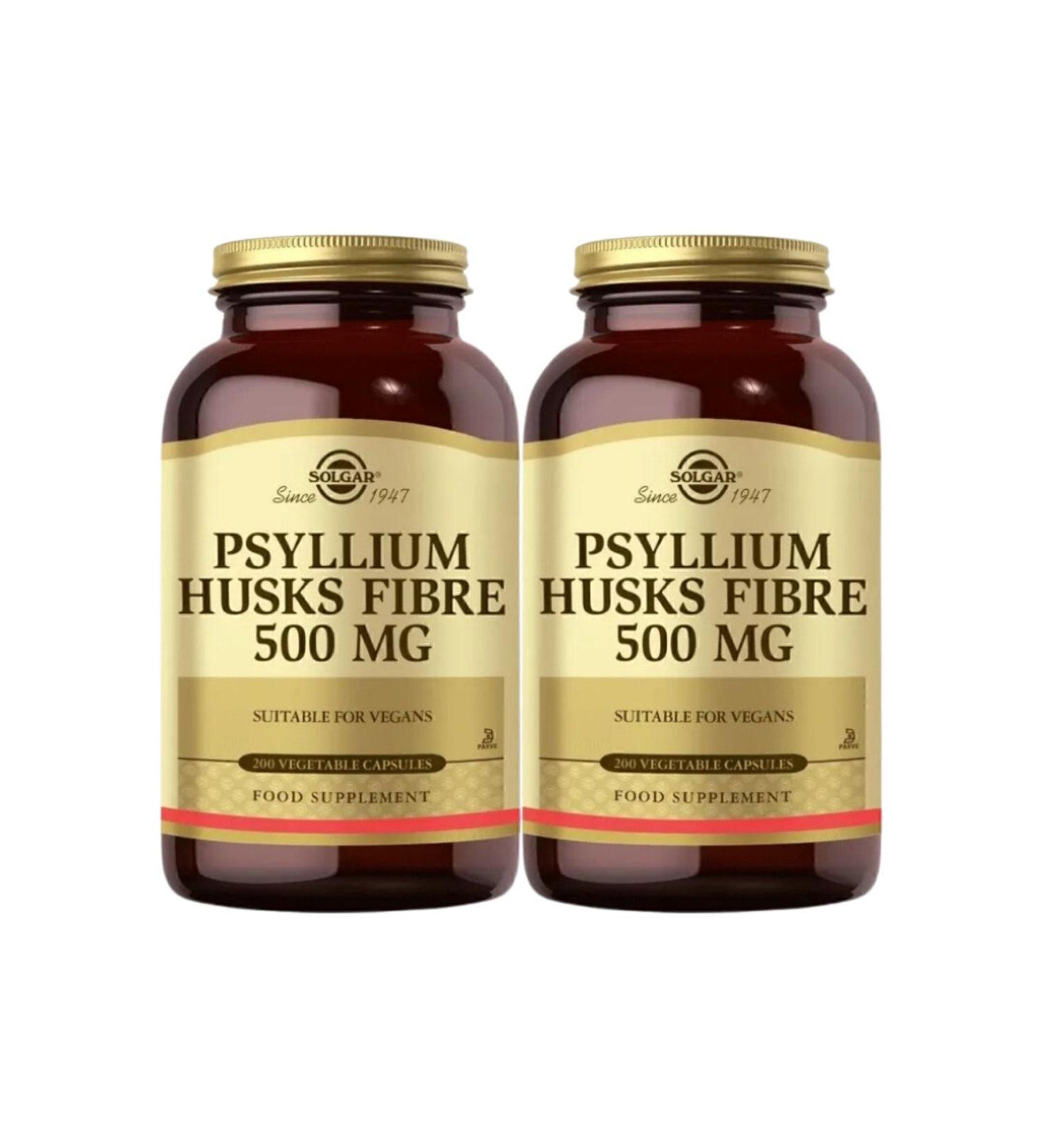Solgar Psyllium Husks Fibre 200 Capsules X2 Pieces