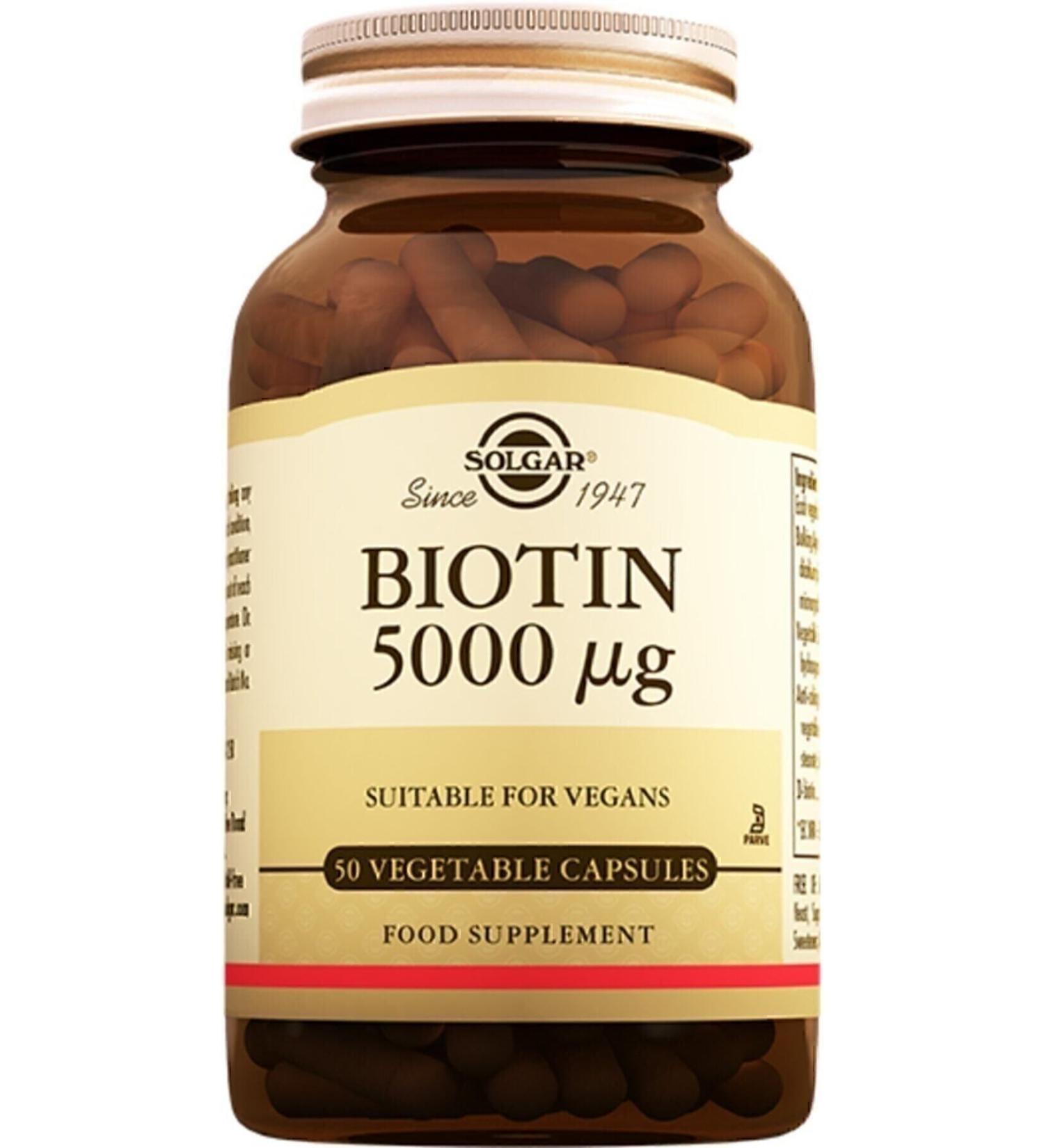 Solgar Biotin 5000 Mcg 50 Capsules (BIOTIN) 02/2027