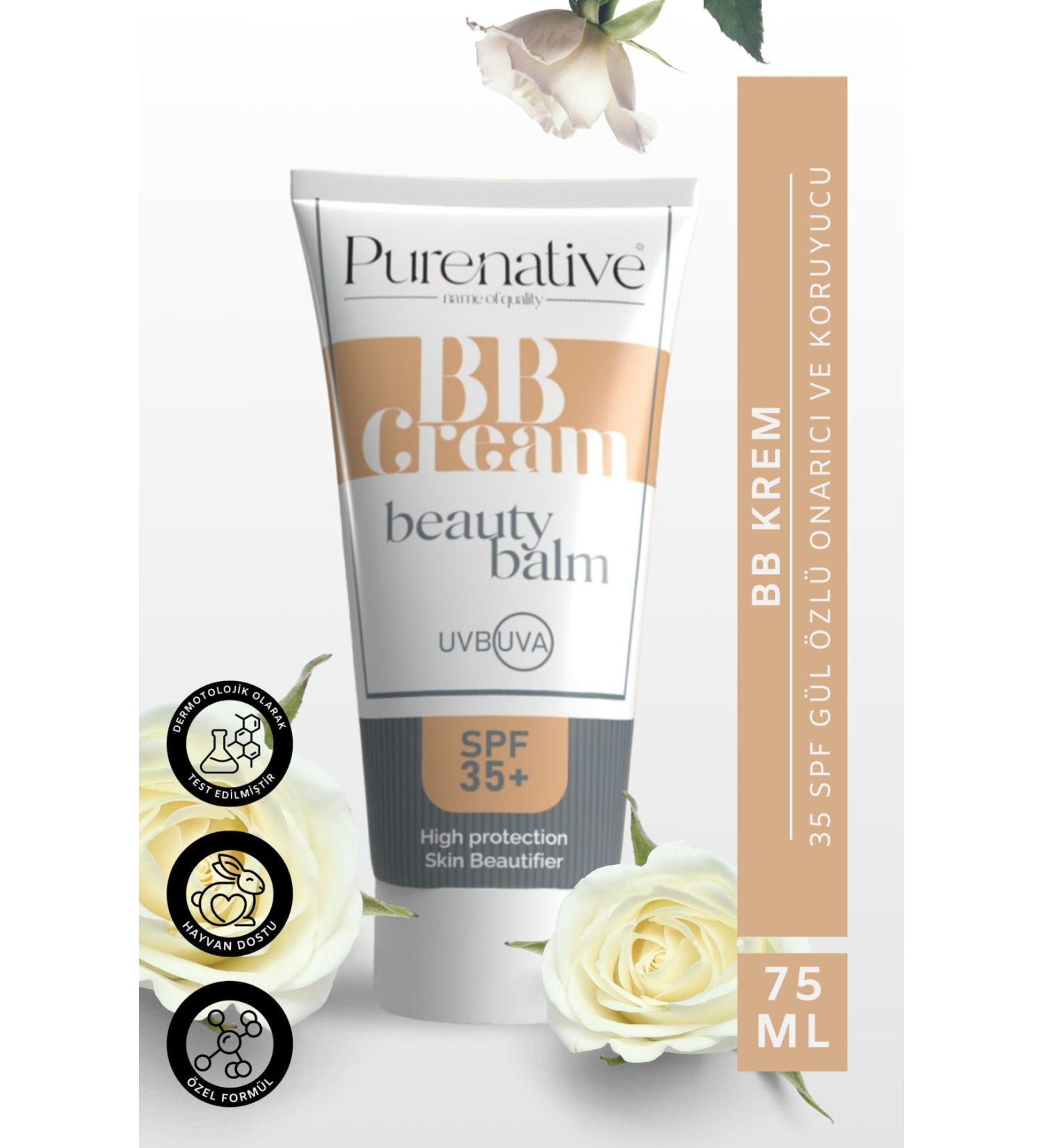 PURENATIVE 75 ml Rose Essence Skin Repair and Protective BB Dark Foundation Care Cream - Buy Online on GoSupps.com