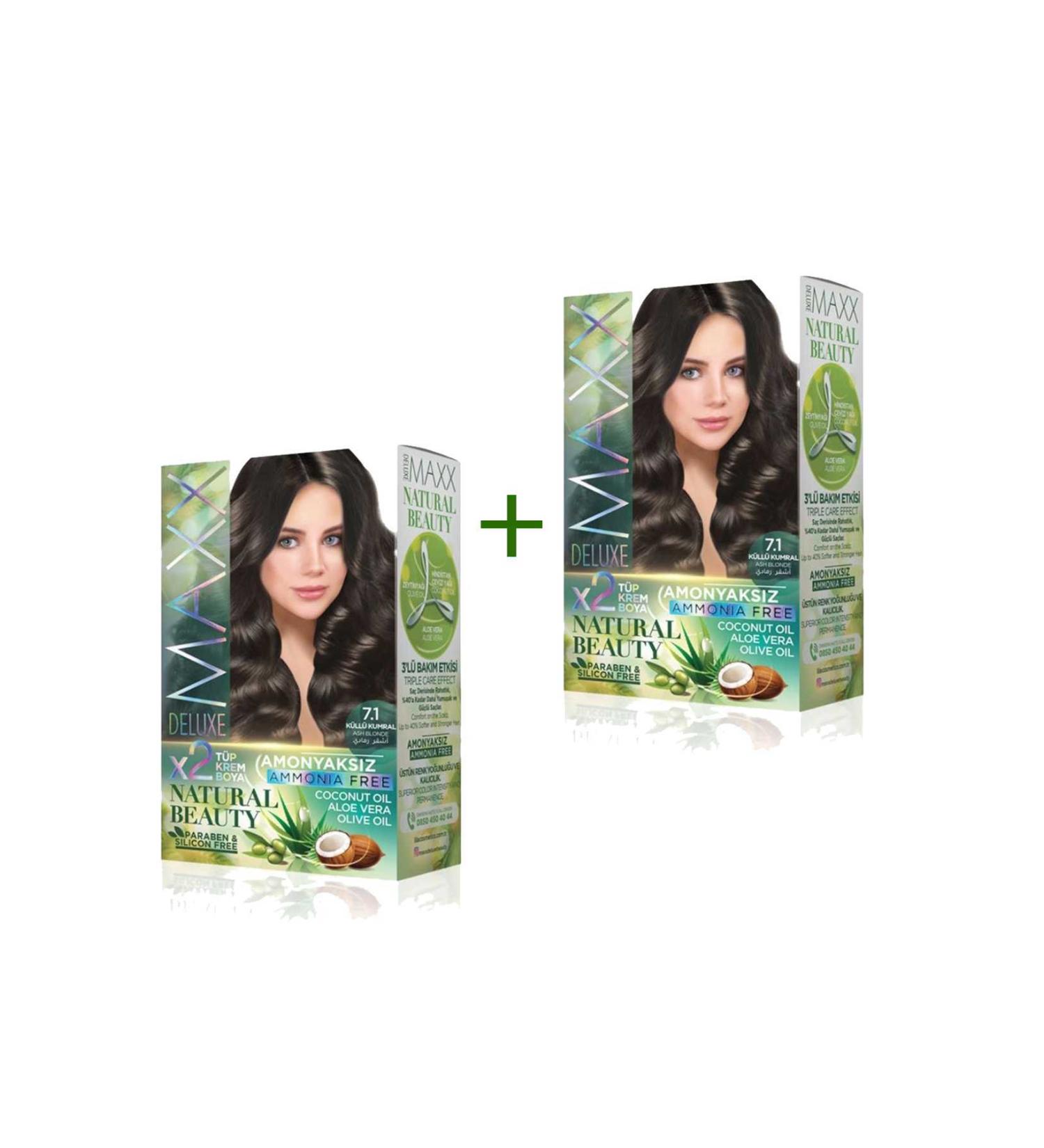 karacada 2 Pack Natural Beauty Ammonia Free Hair Dye 7.1 Ash Blonde - KRC8448-7966