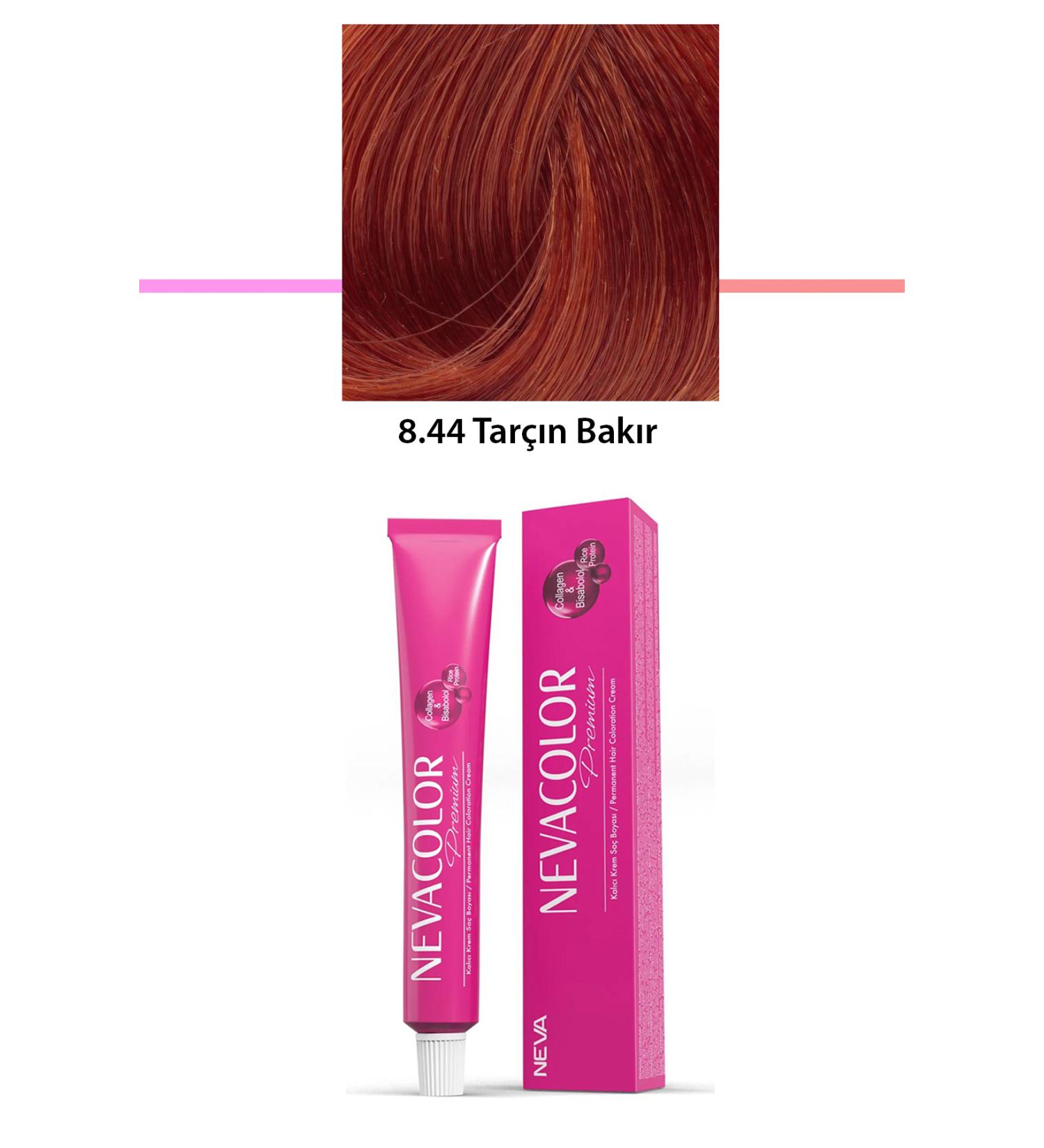 Narnuga Premium 8.44 Cinnamon Copper - Permanent Cream Hair Dye 50 g Tube - MCT7078-6785