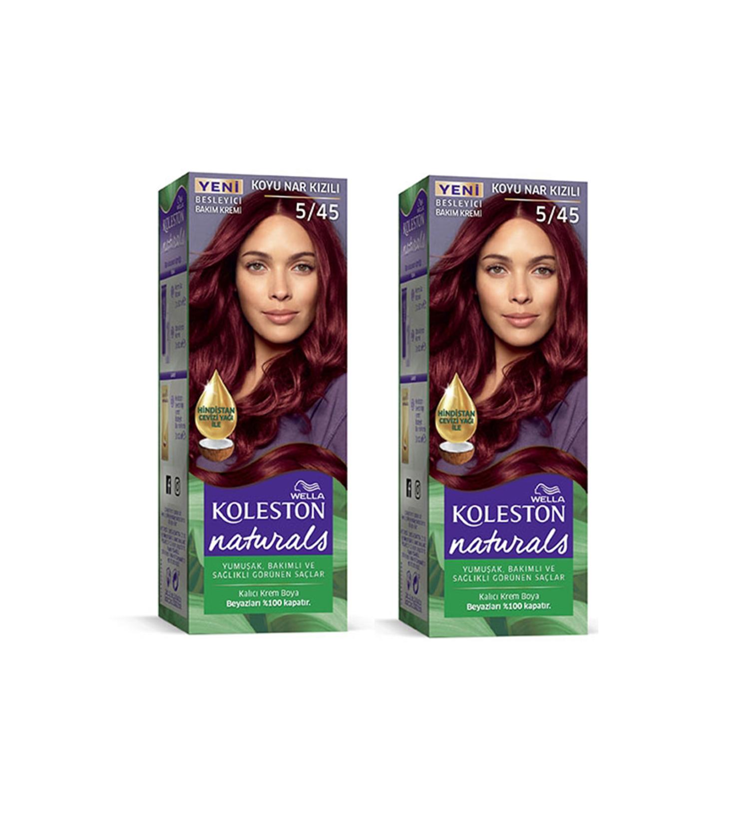 Narnuga Naturals Hair Dye Dark Pomegranate Red 5/45 2x Pack - MTC4184-7365