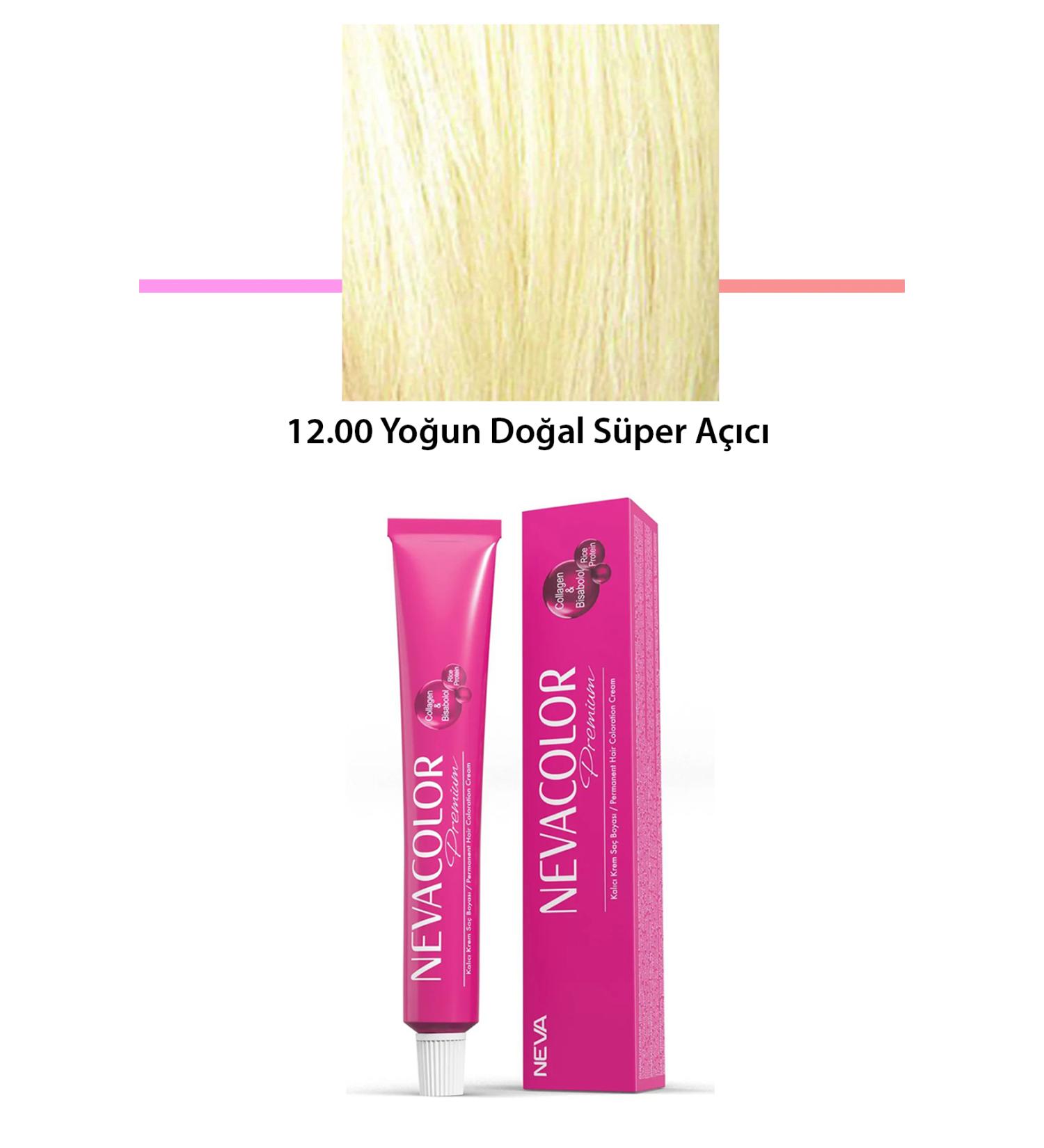 akna Premium 12.00 Intensive Natural Super Lightener - Permanent Cream Hair Dye 50 g Tube - ANK4789-4691