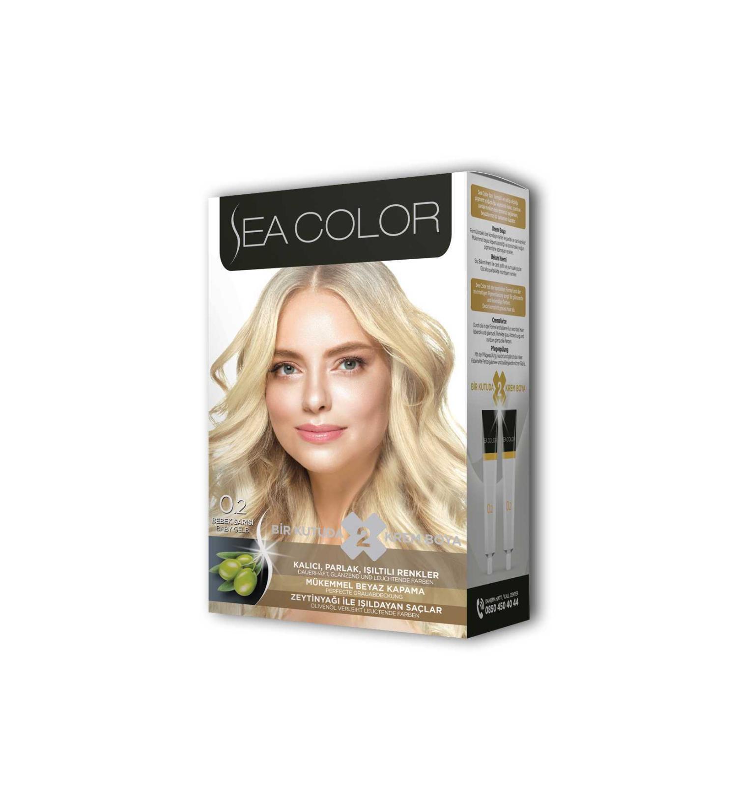 CEXOS 2 Tube Cream Hair Dye Set Baby Blonde No:0.2 - CBT6710-1750