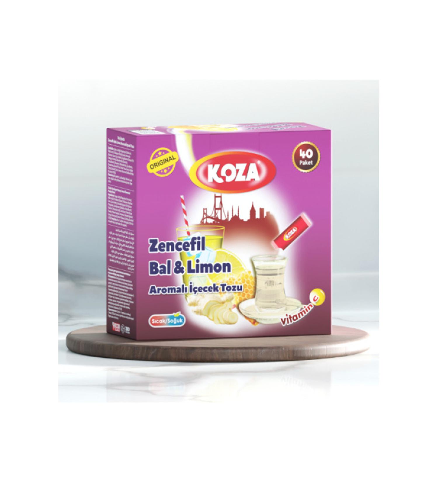 YILTER Koza Single Use Ginger Honey Lemon Flavored Powder Drink 40's - YLT5627-8754