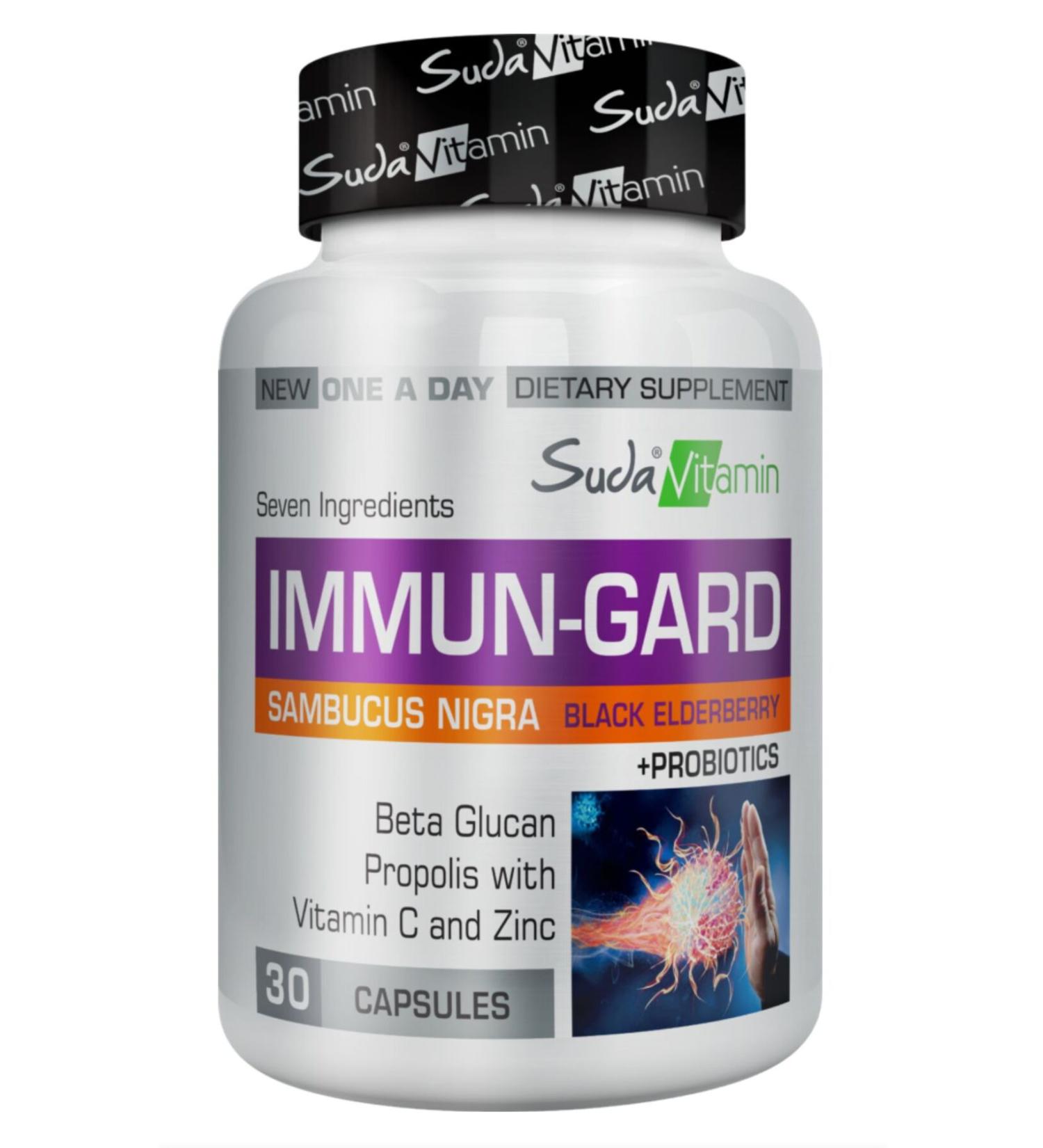 Water Vitamin Immun Gard 30 Capsules - Vitamin (C) - Mineral (Zinc) - Probiotic - Propolis - Buy Online on GoSupps.com
