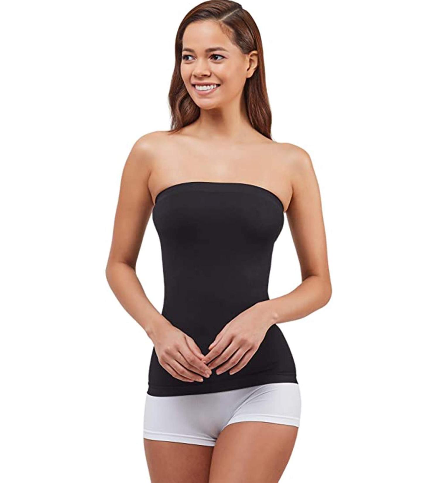Skygo Elite Life Women's Seamless Strapless Black Undershirt 852