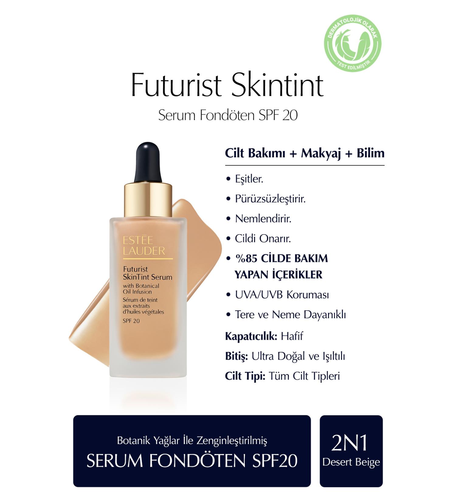 Estee Lauder Oil-Free Nourishing Moisturizing Foundation 30ml-SPF20 2N1 Desert Beige KEYO81