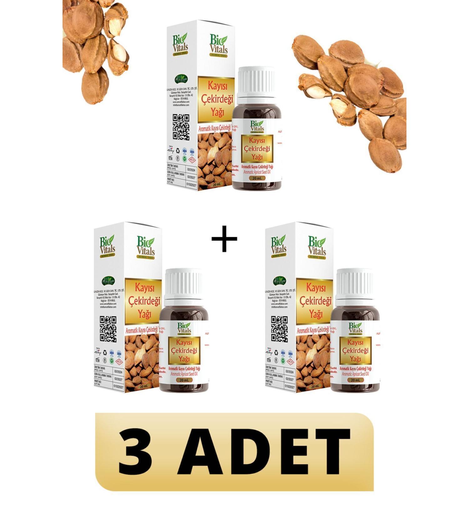 Bio Vitals Apricot Kernel Oil 20 ml 3 PIECES