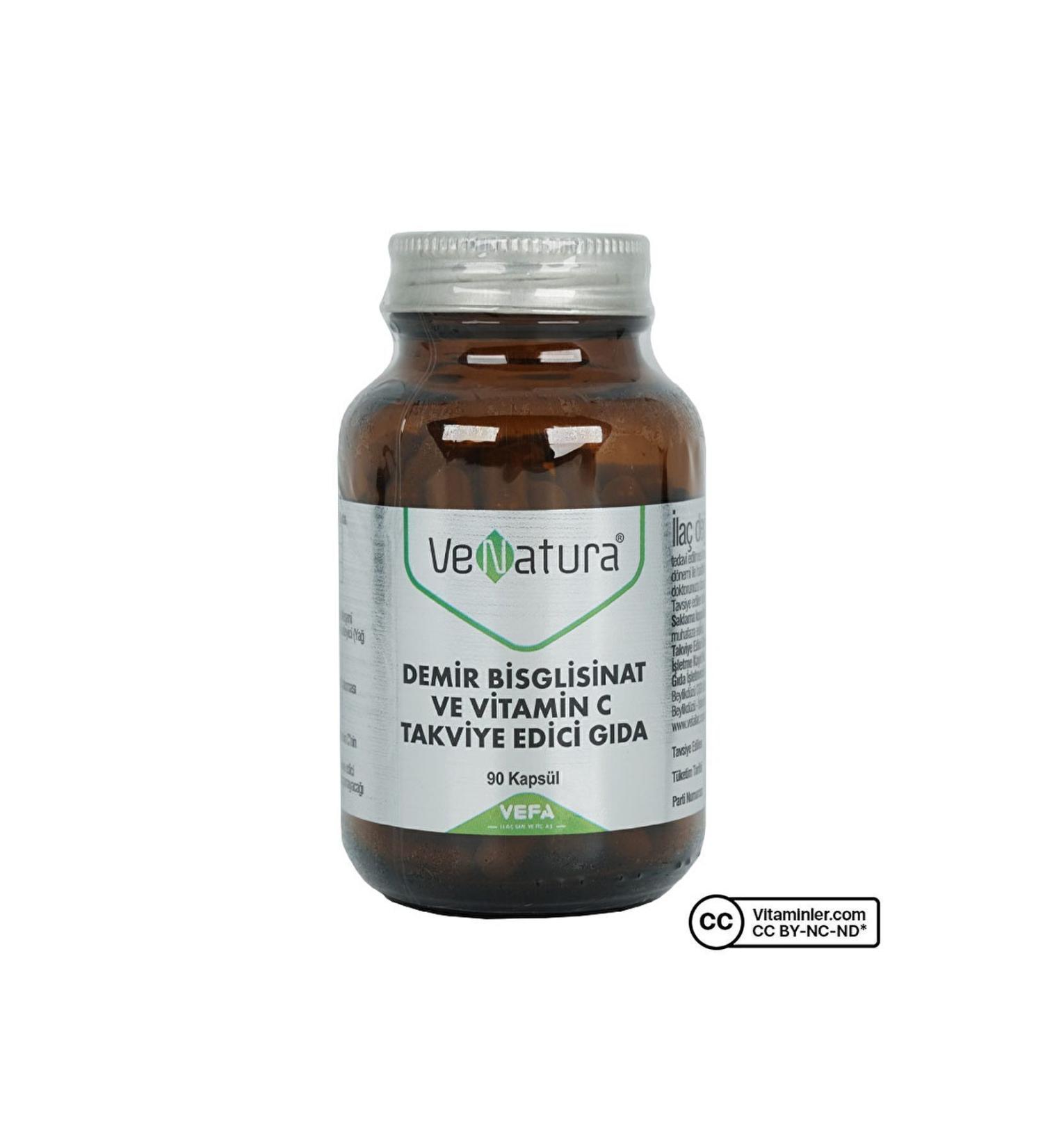 Venatura Iron Bisglycinate And Vitamin C 90 Capsules - Buy Online on GoSupps.com