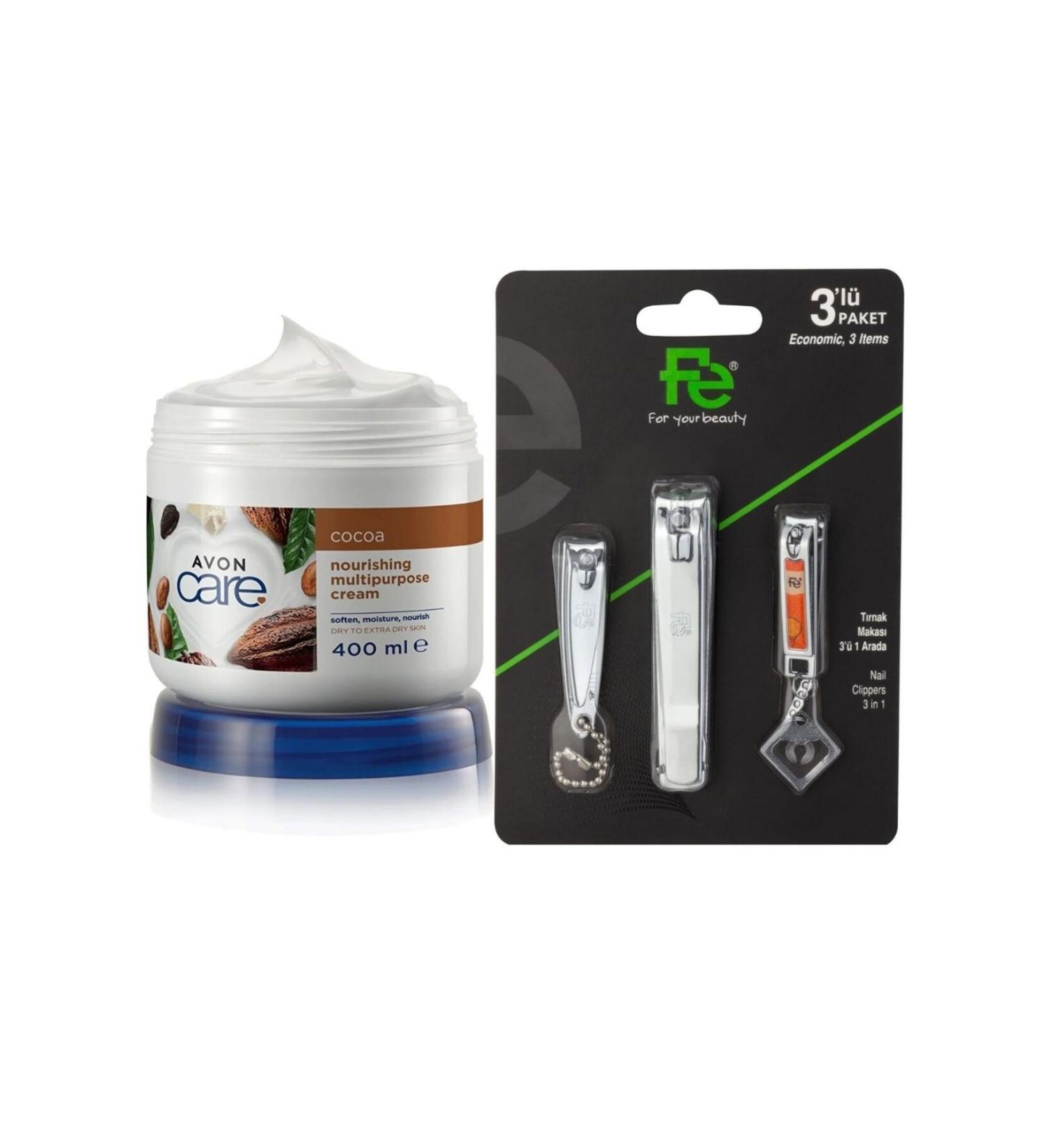 Avon Cocoa Butter Multi-Purpose Cream 400 ml - Nail Clippers - Small and Large Baby Nail Clippers