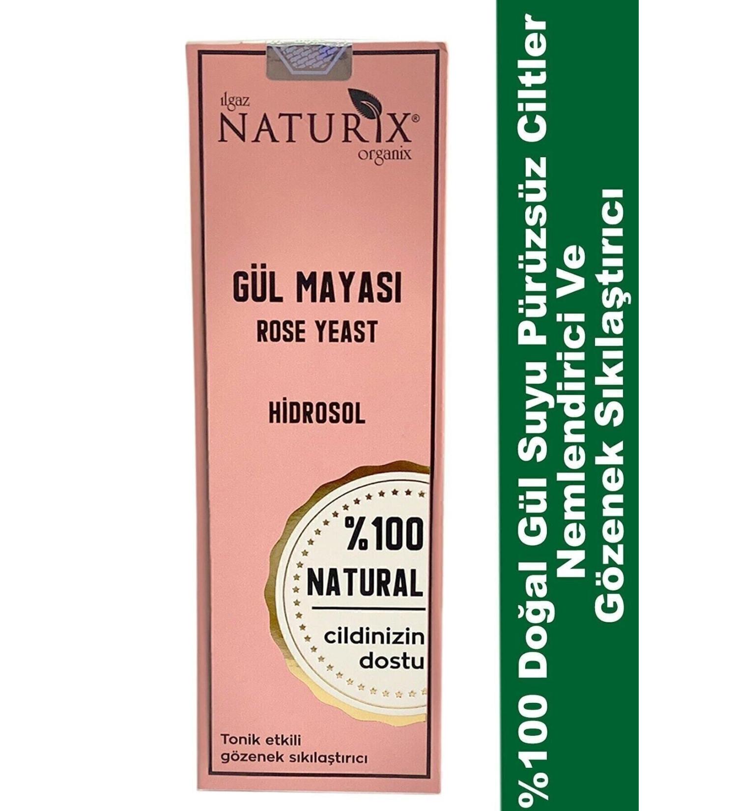 Naturix Natural Anti-Acne Rose Yeast Revitalizing and Pore Tightening Rose Water 250ml - Buy Online on GoSupps.com