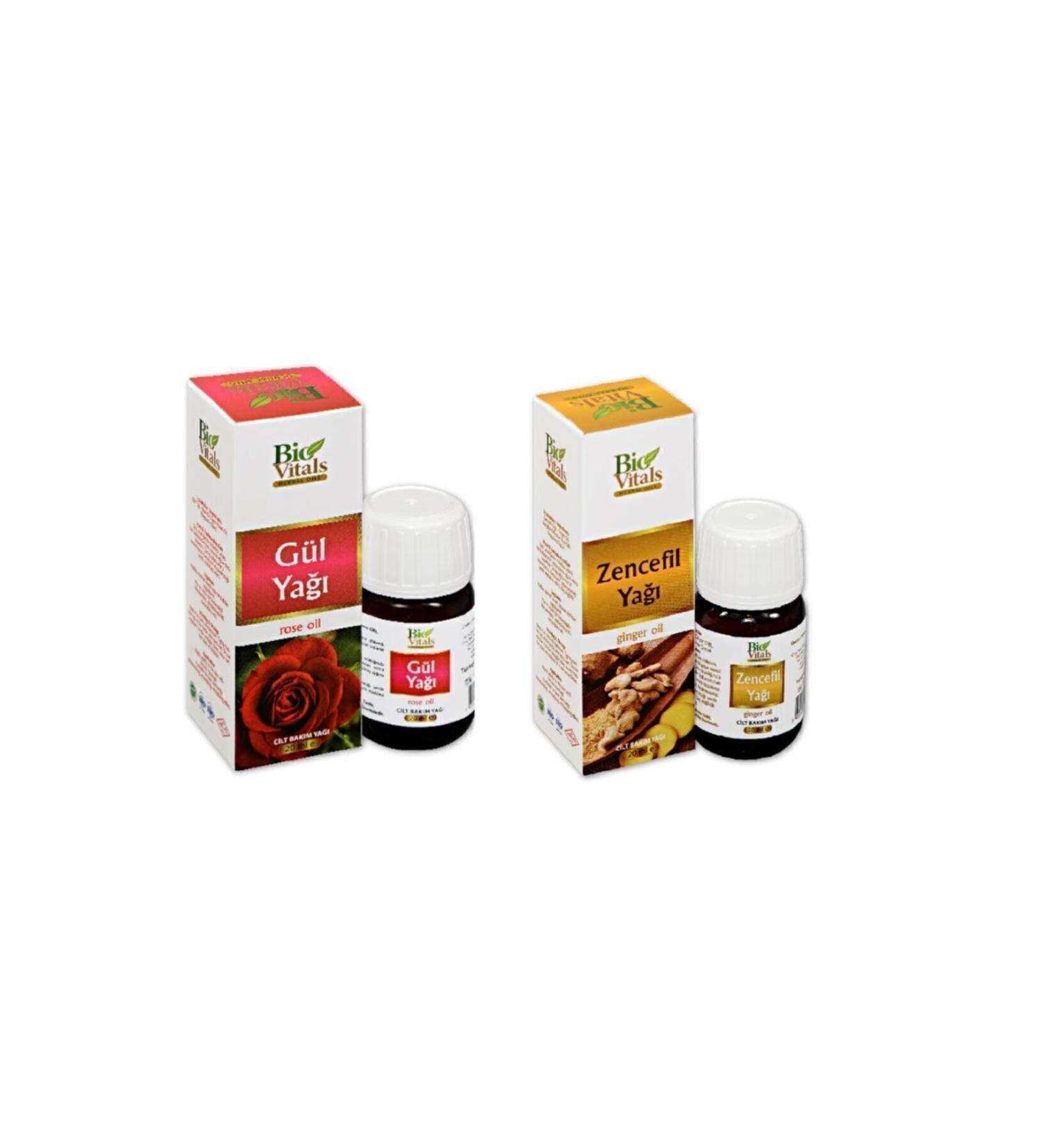 Ginger Spice Rose and Ginger Aromatic Massage Skin Care Oil Set