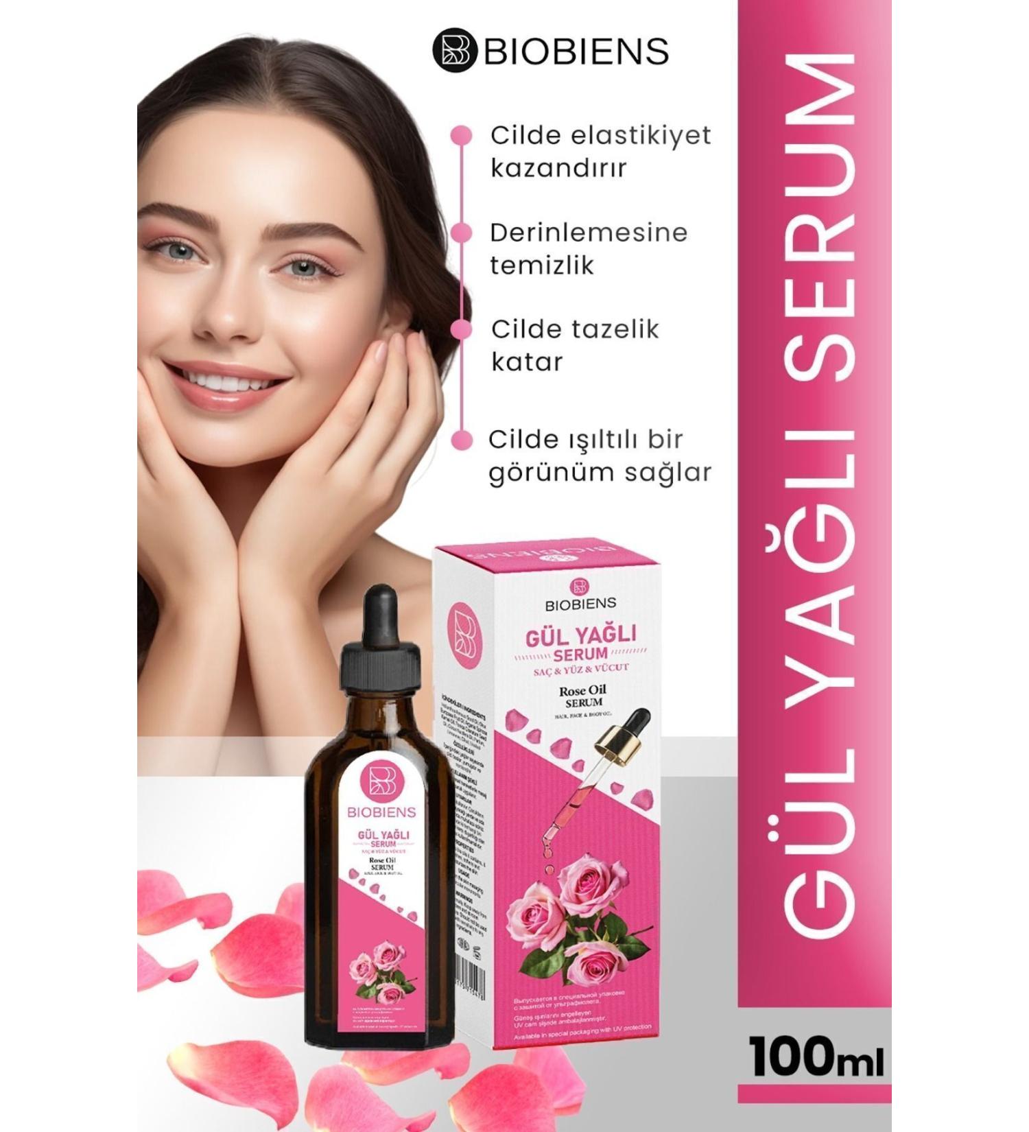 Biobiens Rose Oil Face Body Serum 100 ML - Buy Online on GoSupps.com