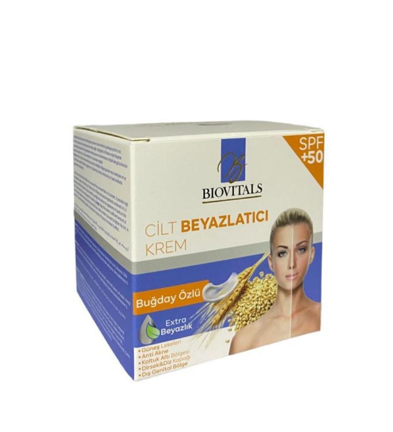 Bio Vitals Skin Whitening Wheat Extract Cream 50ml SPF+50