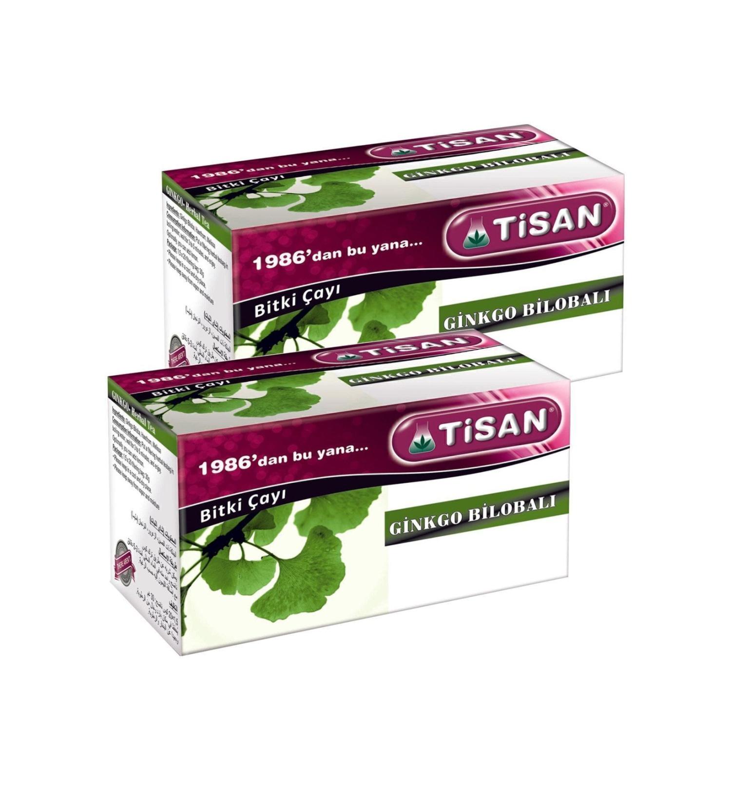 Tisan 2 Boxes Ginkgo Biloba Tea Bag Ginkgo Biloba Tea Herbal Tea Bag Tea