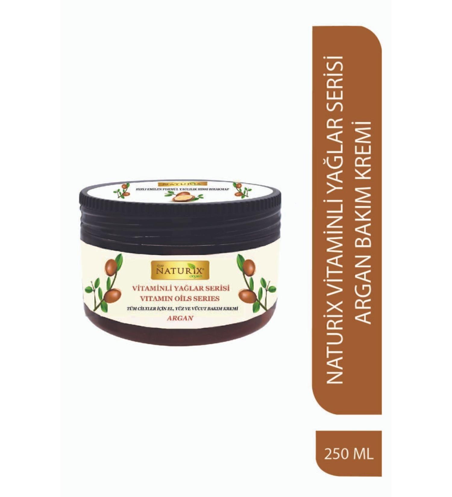 Naturix Vitamin Oil Series Argan Oil Essence Hand Face Body Cream 250 ml Intensive Moisture Therapy - Buy Online on GoSupps.com