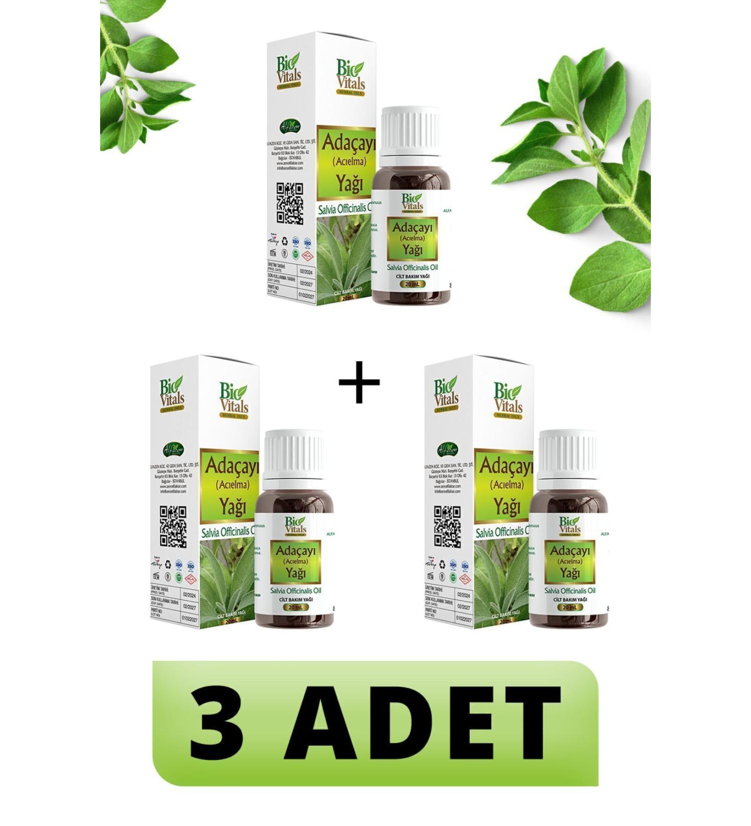 Bio Vitals Sage Oil 20 ml 3 PIECES