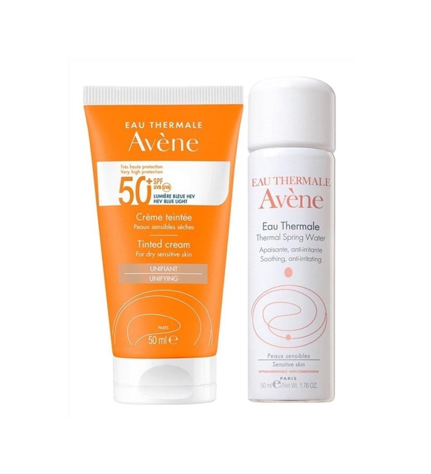 Avene Tinted Cream SPF50+ Tinted High Protection Sun Cream for Dry Skin 50 Ml - Thermal Water 50 Ml