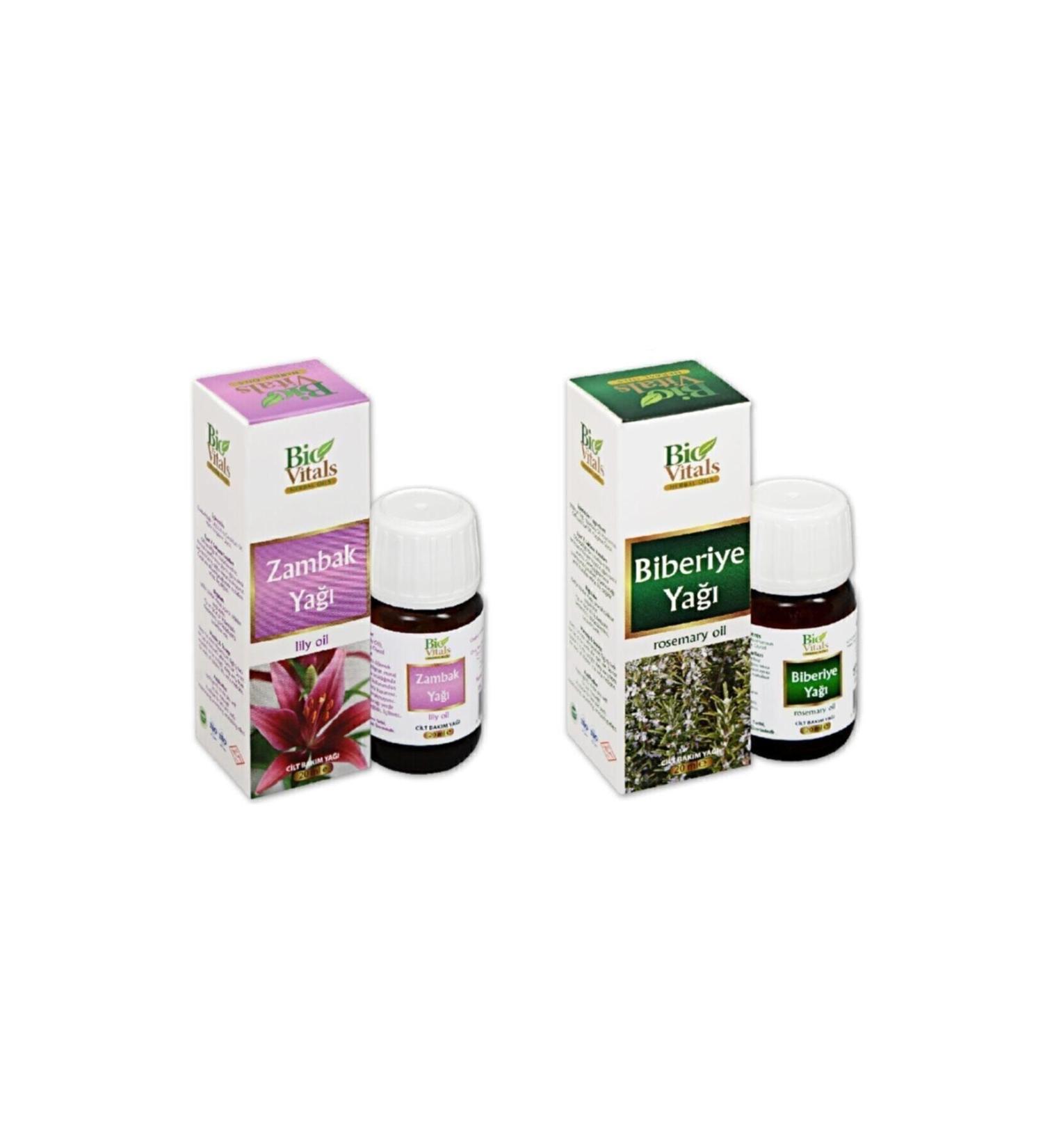 Bio Vitals Lily and Rosemary-Aromatic Massage-Skin Care Oil Set