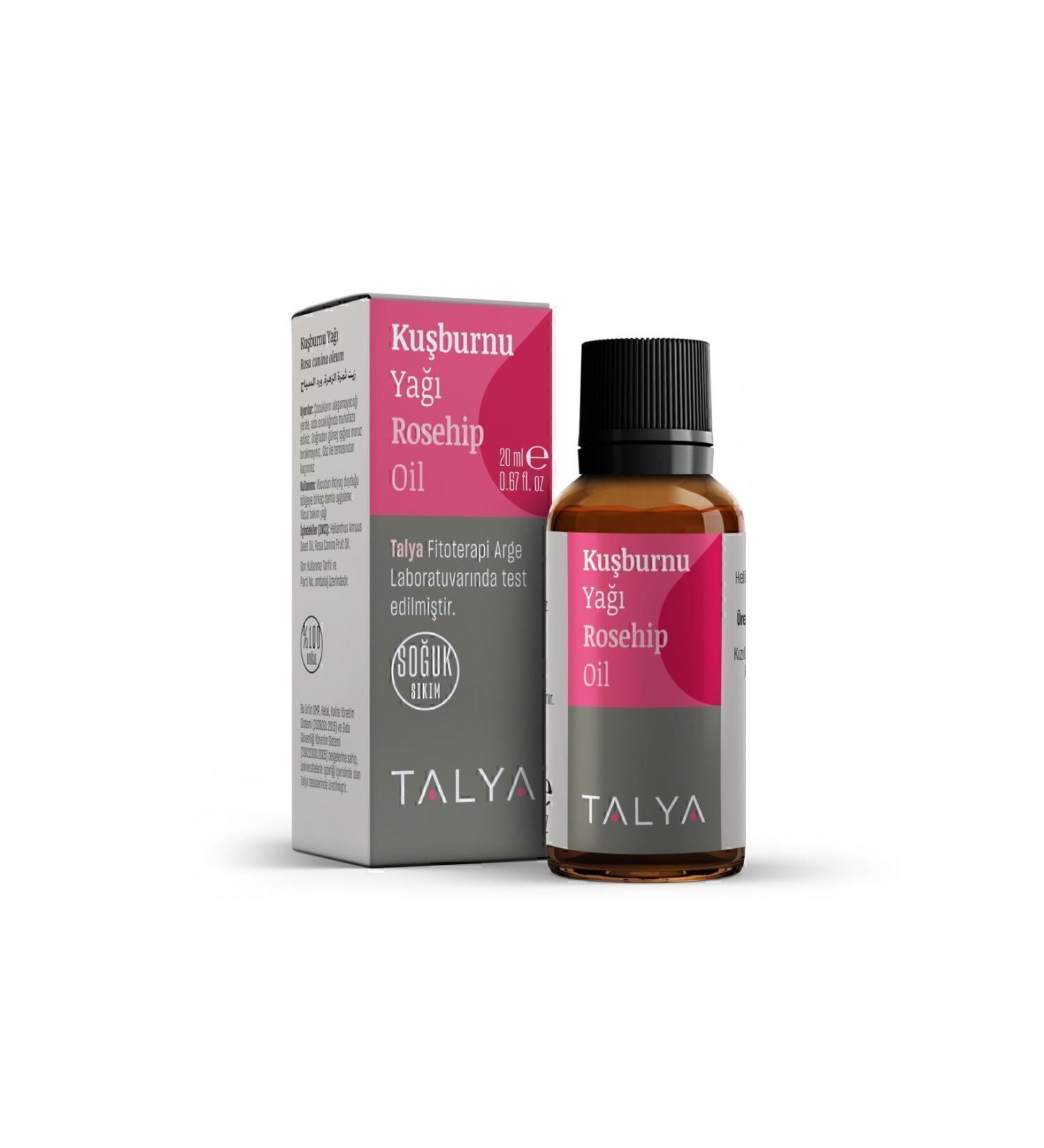 Talya Rosehip Oil 0 Pure and Natural Cold Pressed 20 ml - Buy Online on GoSupps.com