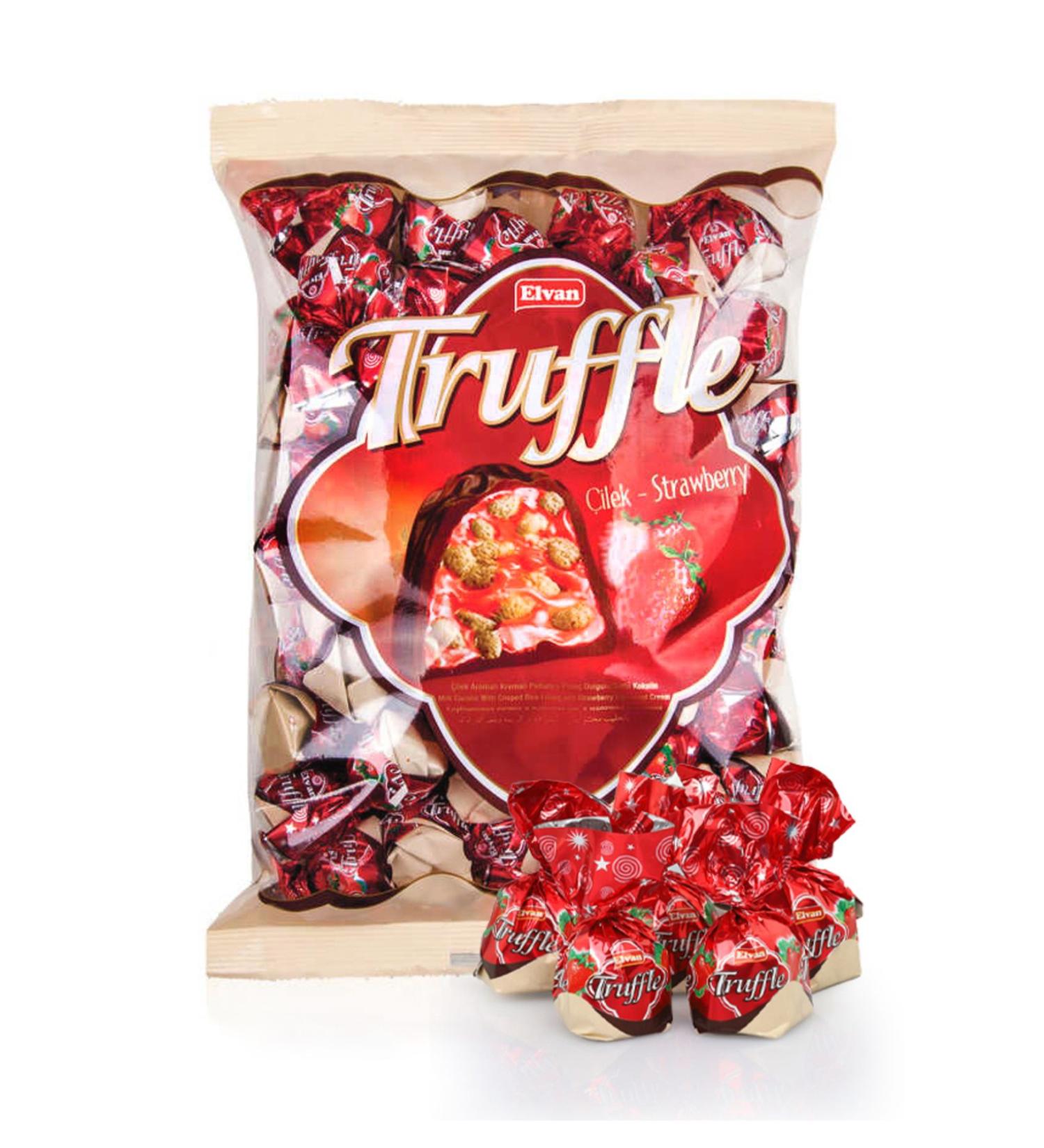 Elvan Truffle Strawberry 1000 gr. (1 Bag) - Buy Online on GoSupps.com