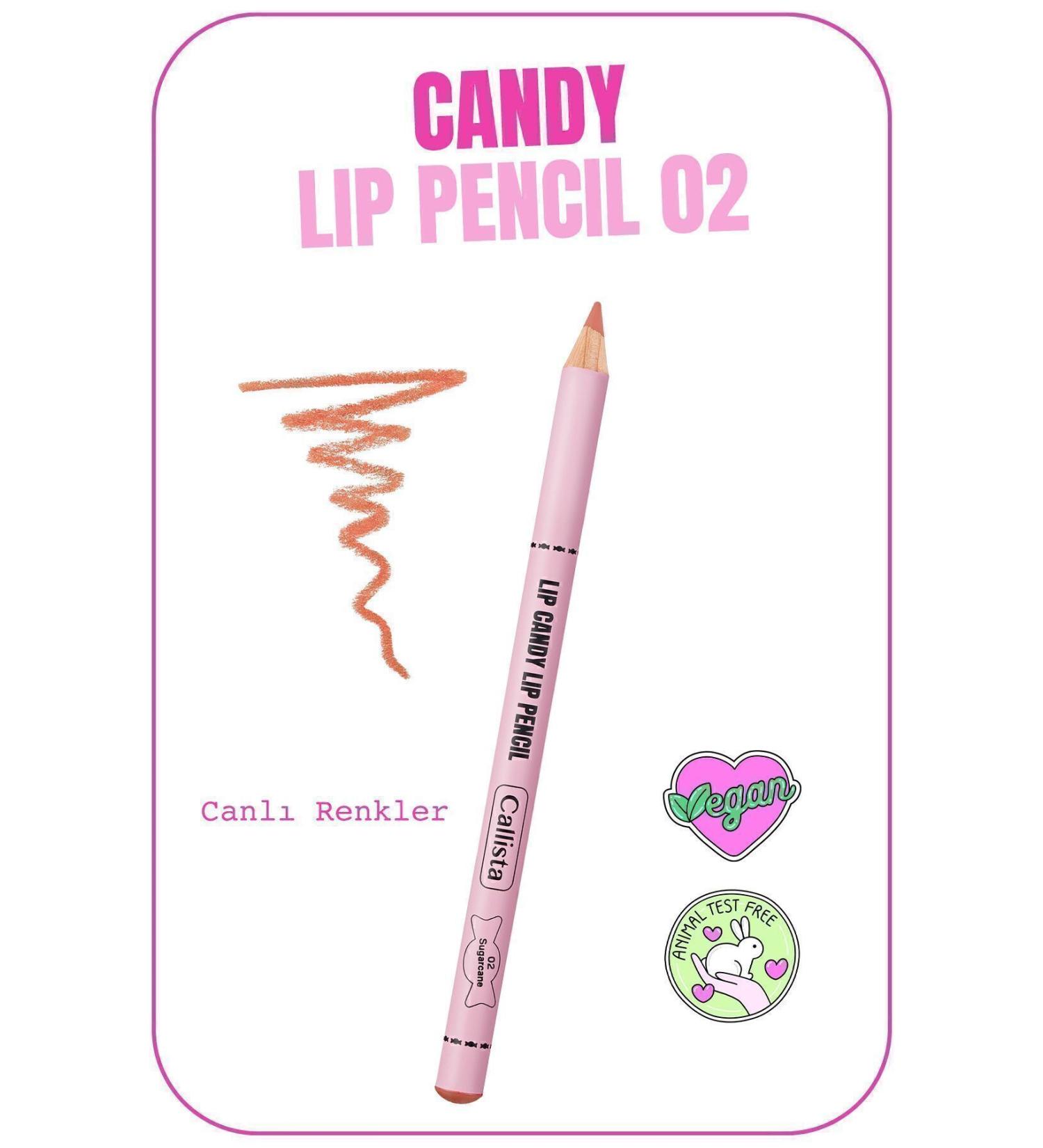Callista Lip Candy Lip Pencil 02 Sugarcane - Nude - Buy Online on GoSupps.com