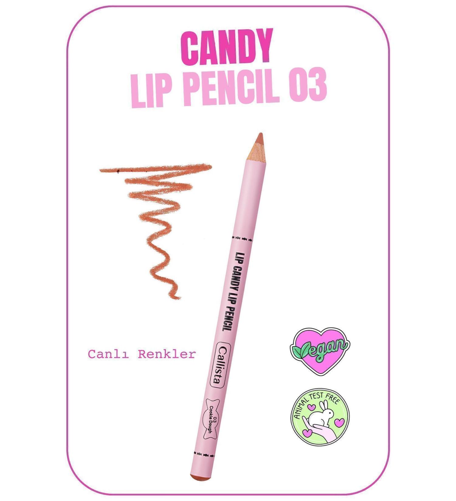 Callista Lip Candy Lip Pencil 03 Cookie Dough - Nude - Buy Online on GoSupps.com