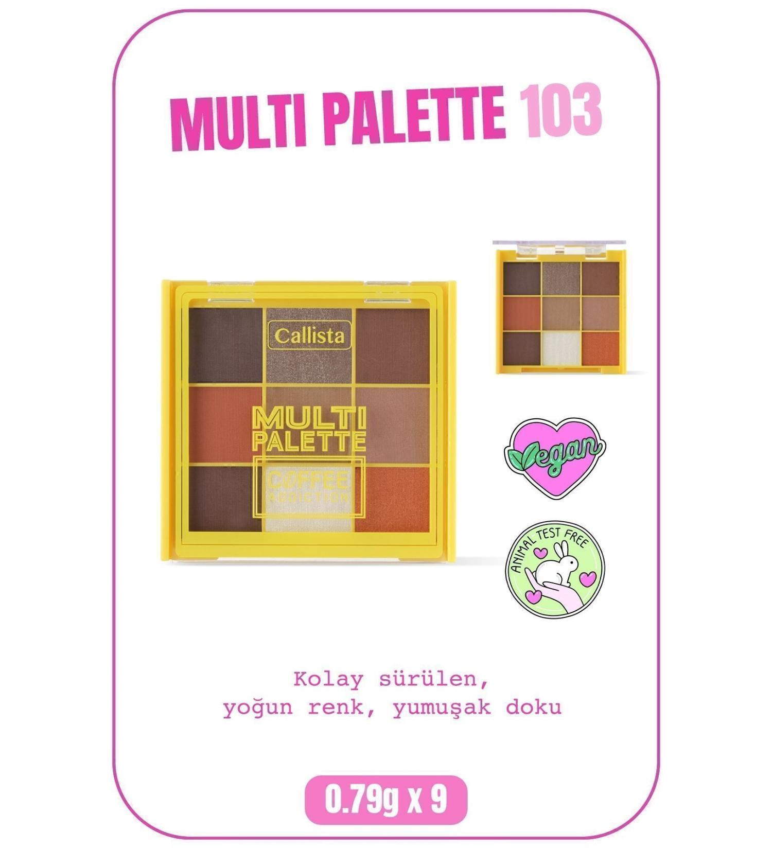 Callista Multi Palette Eyeshadow Matte and Shimmer Powder Eyeshadow Palette - 103 Coffee Addiction - Buy Online on GoSupps.com