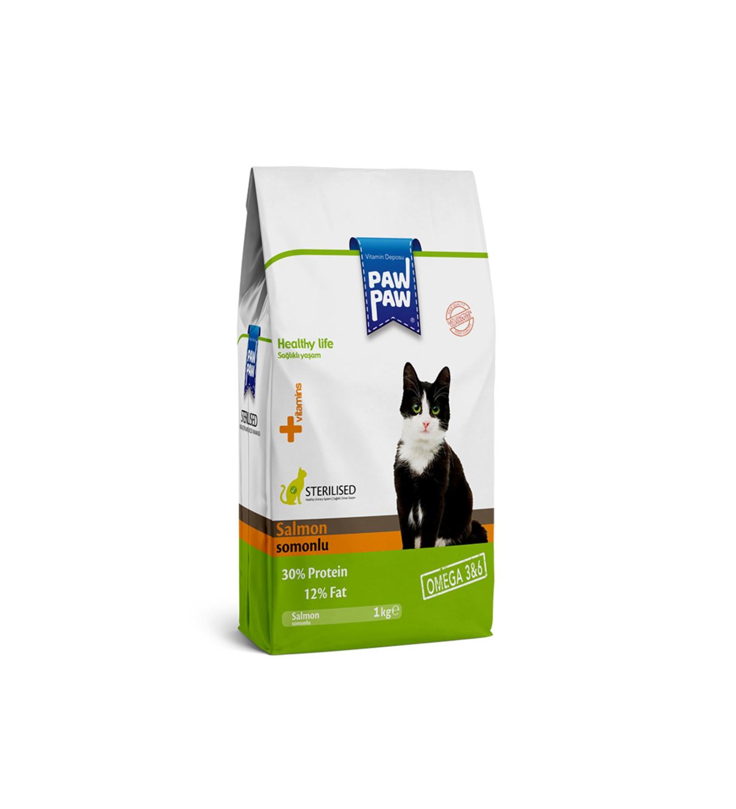 Paw Paw Sterilized Salmon Cat Food 1Kg
