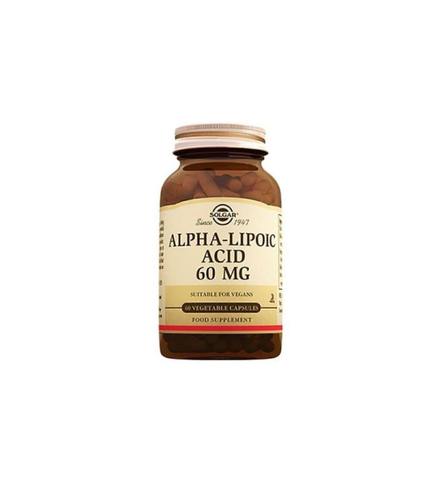 Solgar Alpha Lipoic Acid 60 Mg 60 Tablets