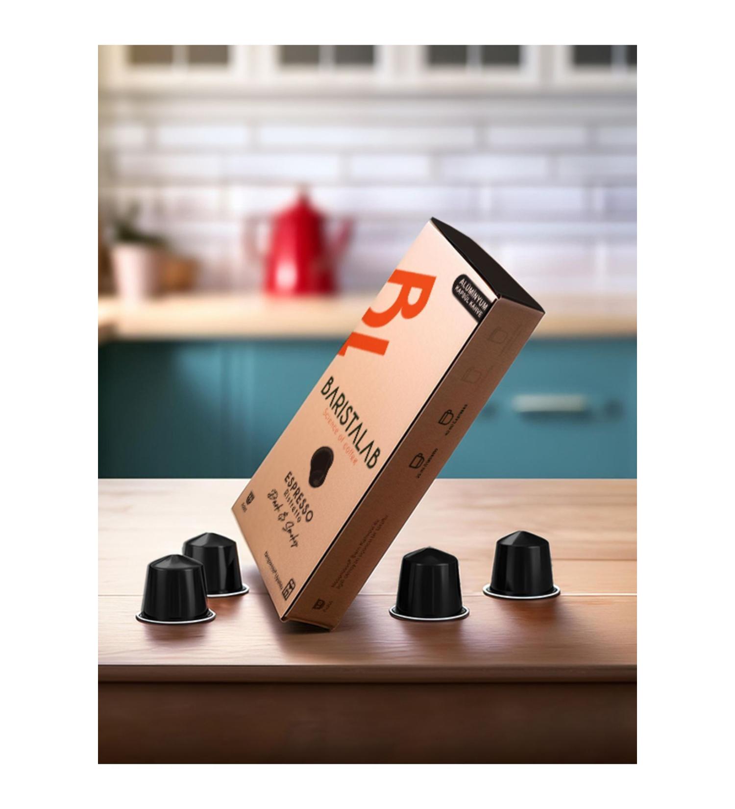 BARISTA LAB Coffee Aluminum Capsules 10 Pieces Nespresso Compatible (ristretto)