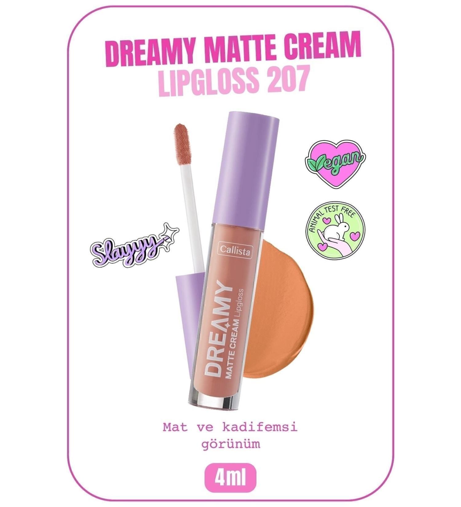 Callista Dreamy Matte Cream Lipgloss Matte Look Lip Gloss - 207 Angelic - Nude - Buy Online on GoSupps.com